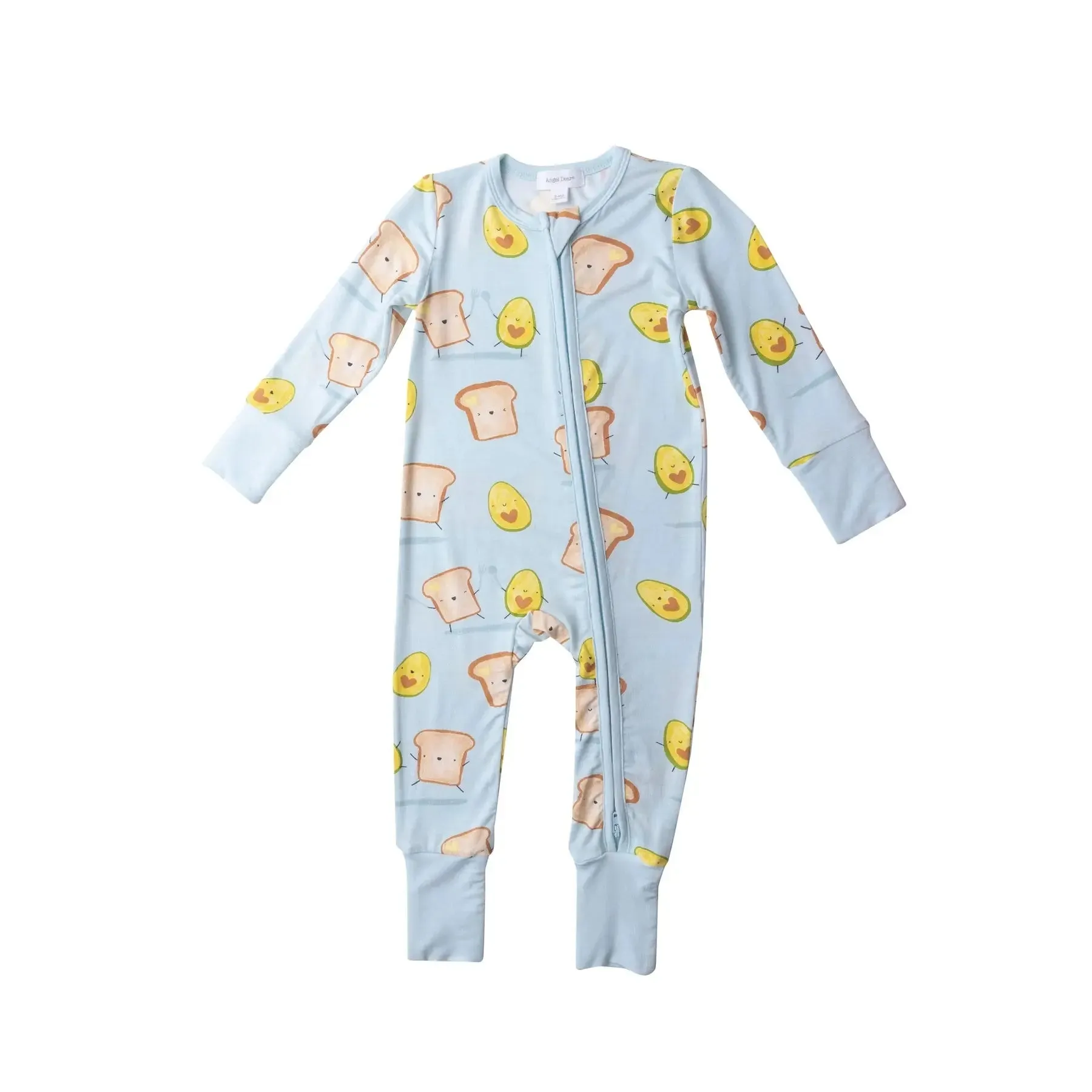 Two Way Zipper Romper - Avo Toast Blue | Angel Dear