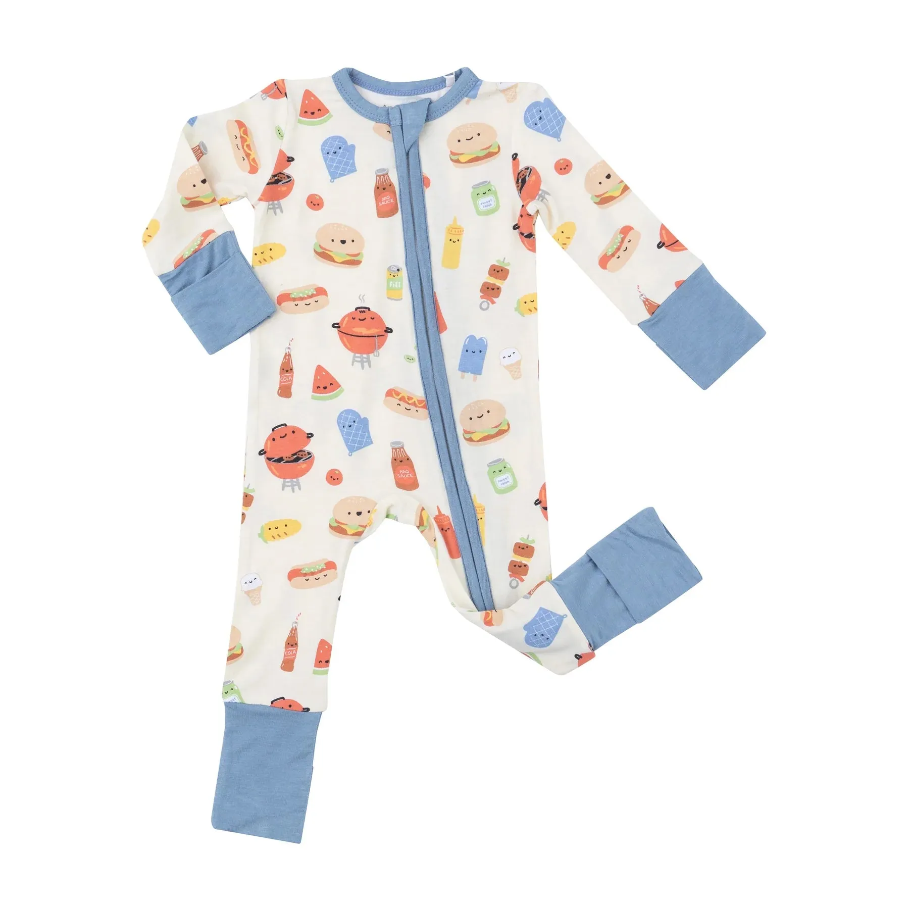 Two Way Zipper Romper - BBQ Buddies | Angel Dear
