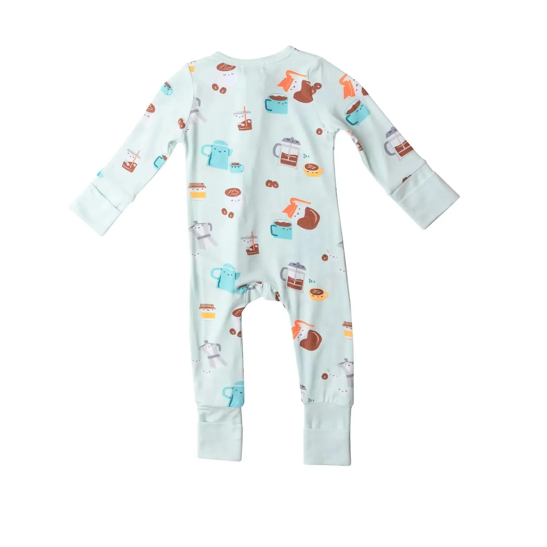 Two Way Zipper Romper - Coffee | Angel Dear