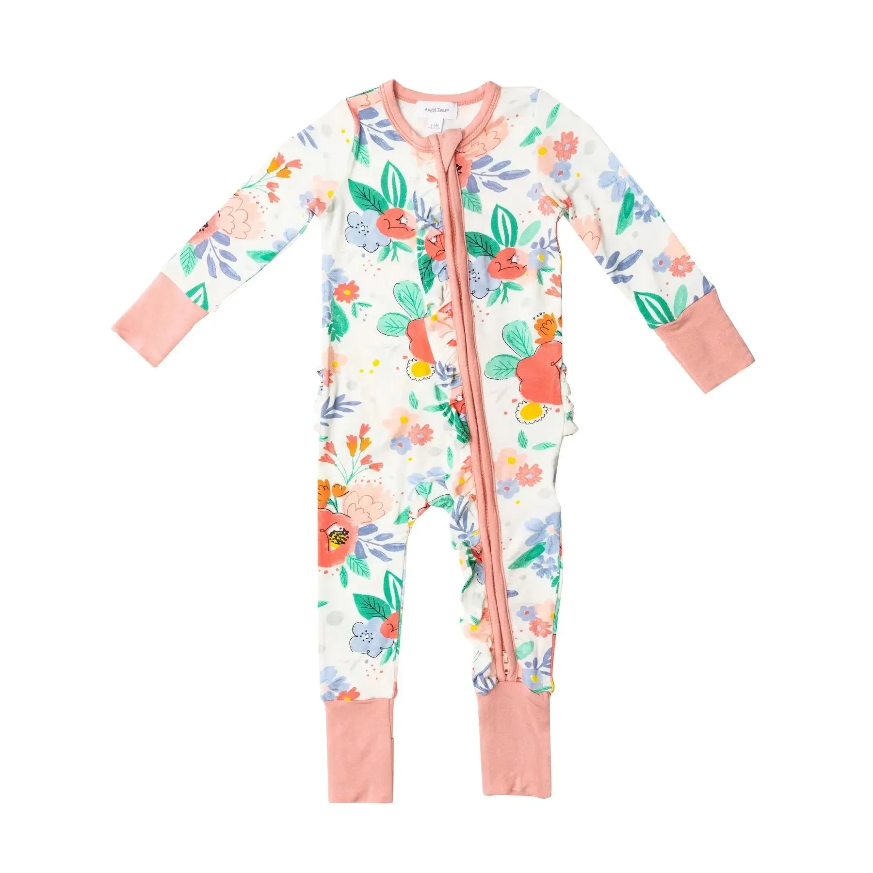 Two Way Zipper Romper - Floral Posy | Angel Dear