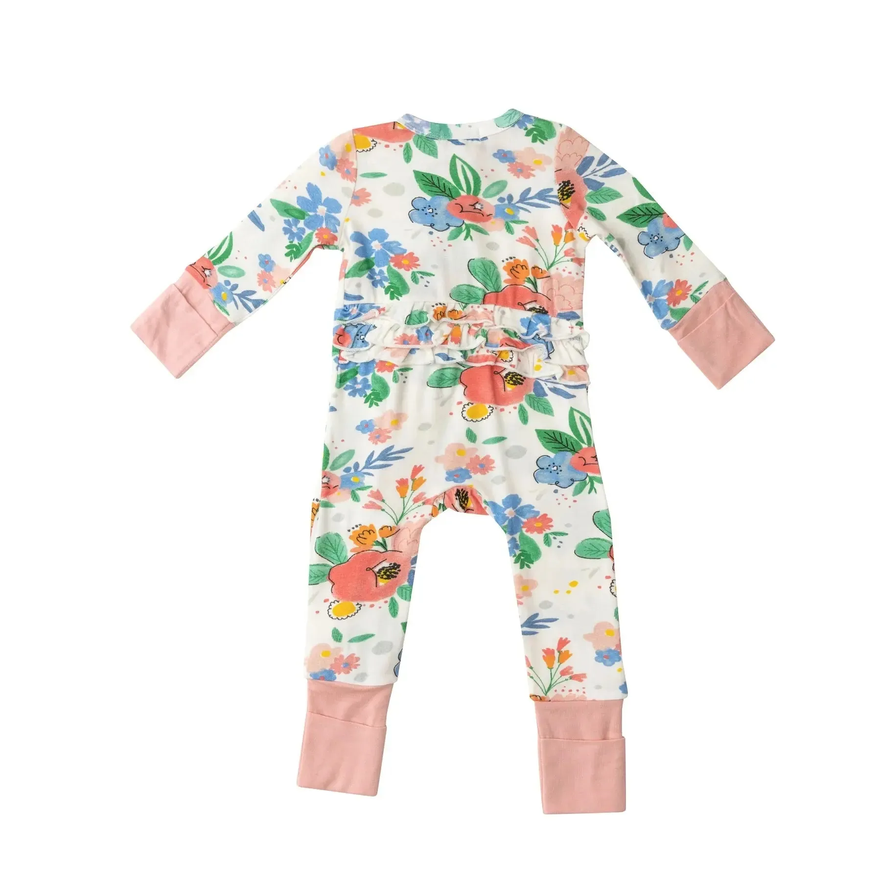 Two Way Zipper Romper - Floral Posy | Angel Dear