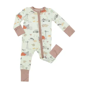 Two Way Zipper Romper - Hay Farmer | Angel Dear