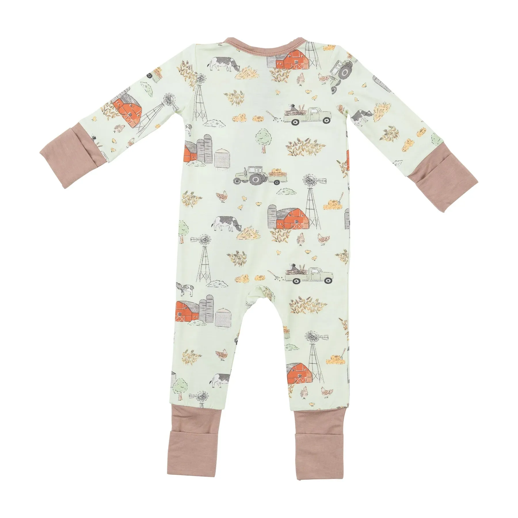 Two Way Zipper Romper - Hay Farmer | Angel Dear