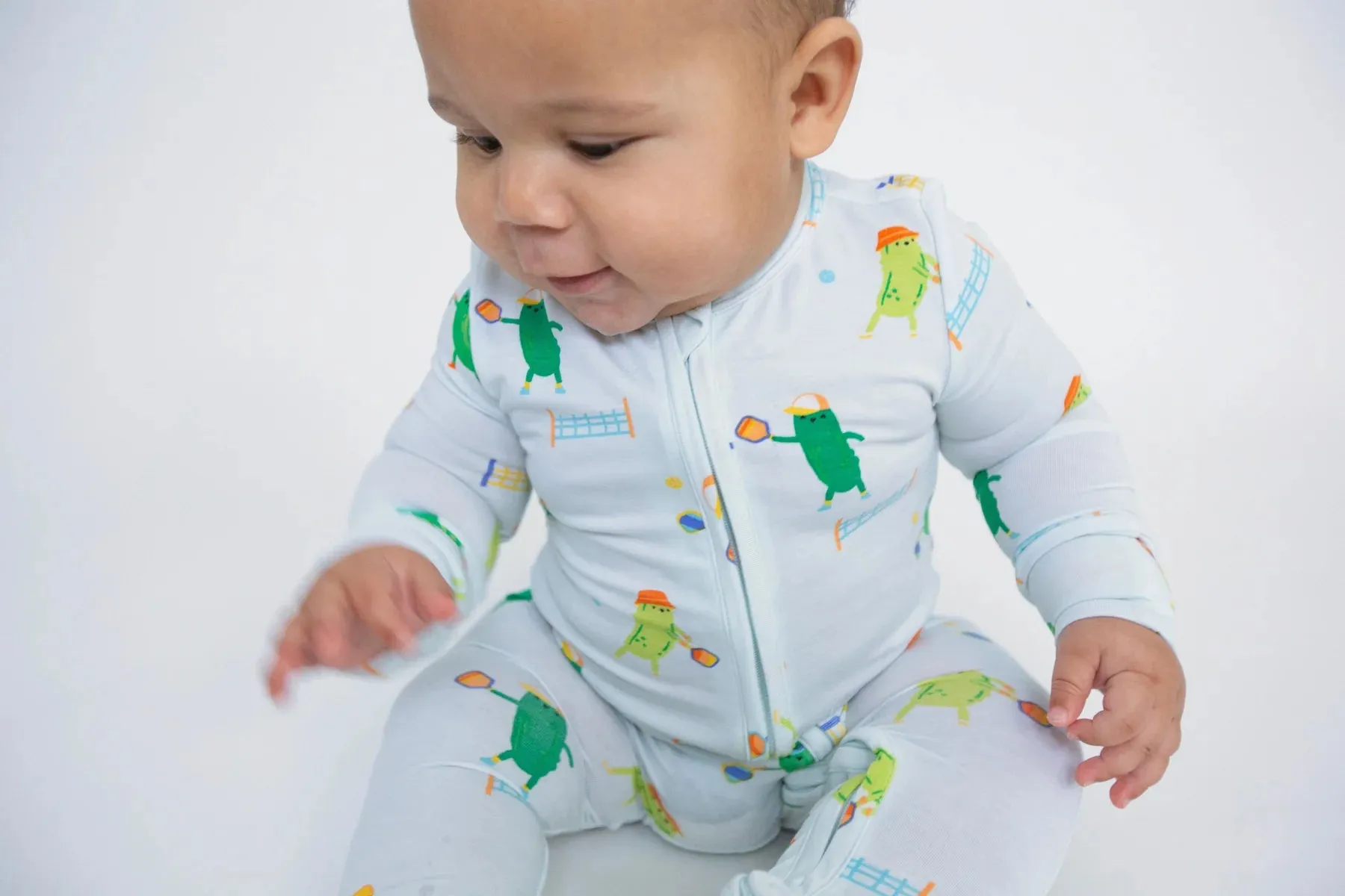Two Way Zipper Romper - Pickleball | Angel Dear