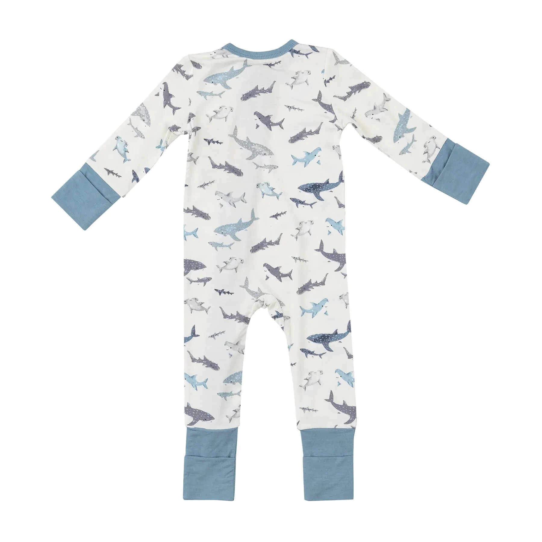 Two Way Zipper Romper - Sharks | Angel Dear