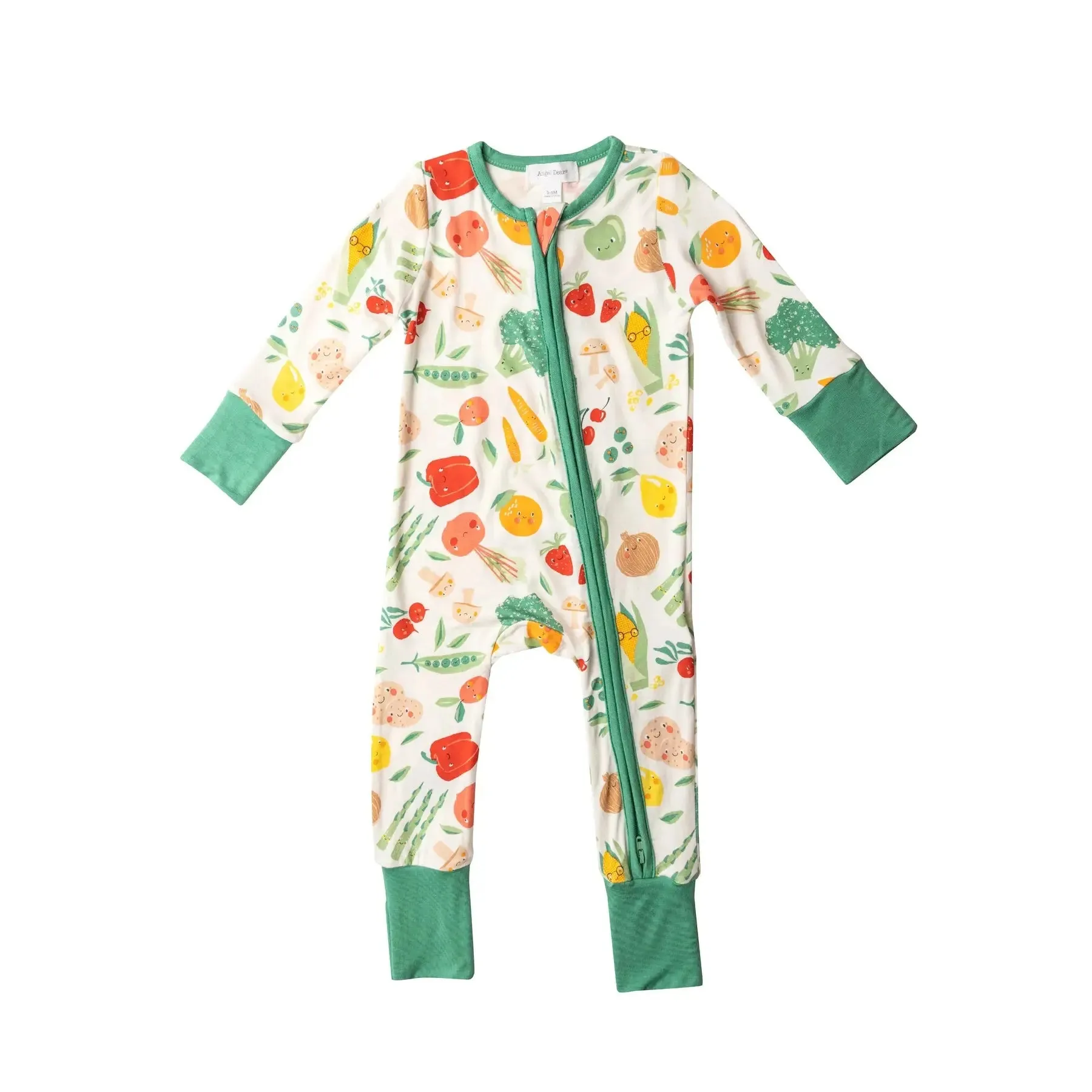 Two Way Zipper Romper - Veggie Life | Angel Dear