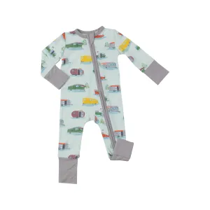 Two Way Zipper Romper - Vintage Campers | Angel Dear