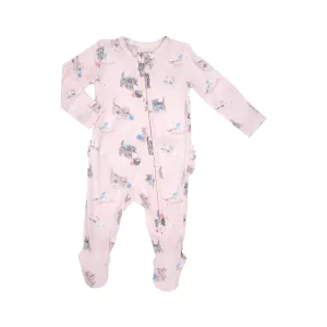 Two Way Zipper Ruffle Back Footie - Vintage Kitten | Angel Dear