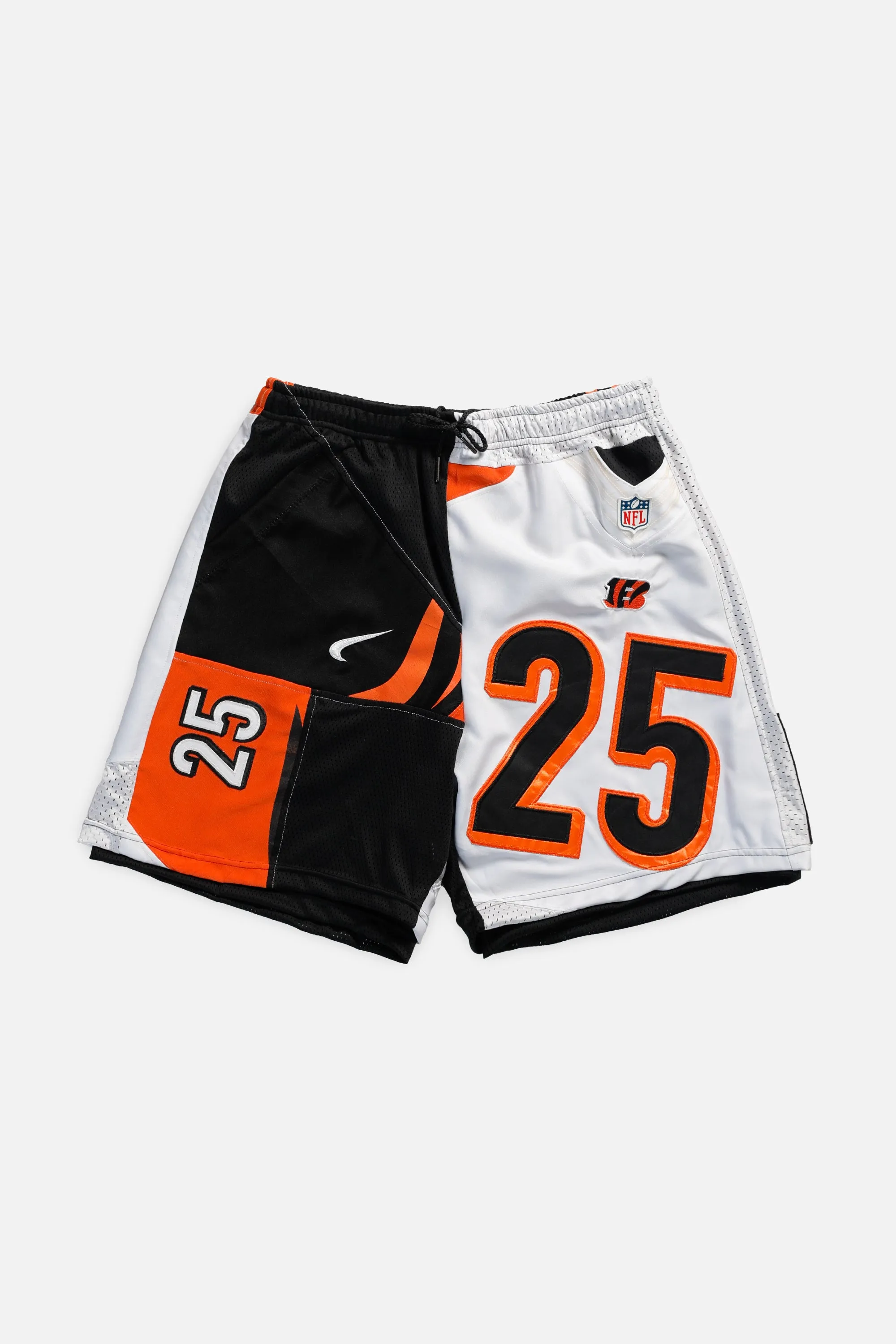Unisex Rework Cincinnati Bengals Jersey Shorts - M Frankie