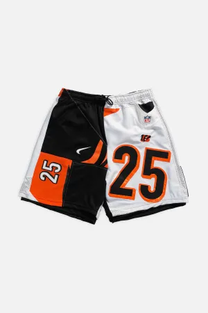 Unisex Rework Cincinnati Bengals Jersey Shorts - M Frankie