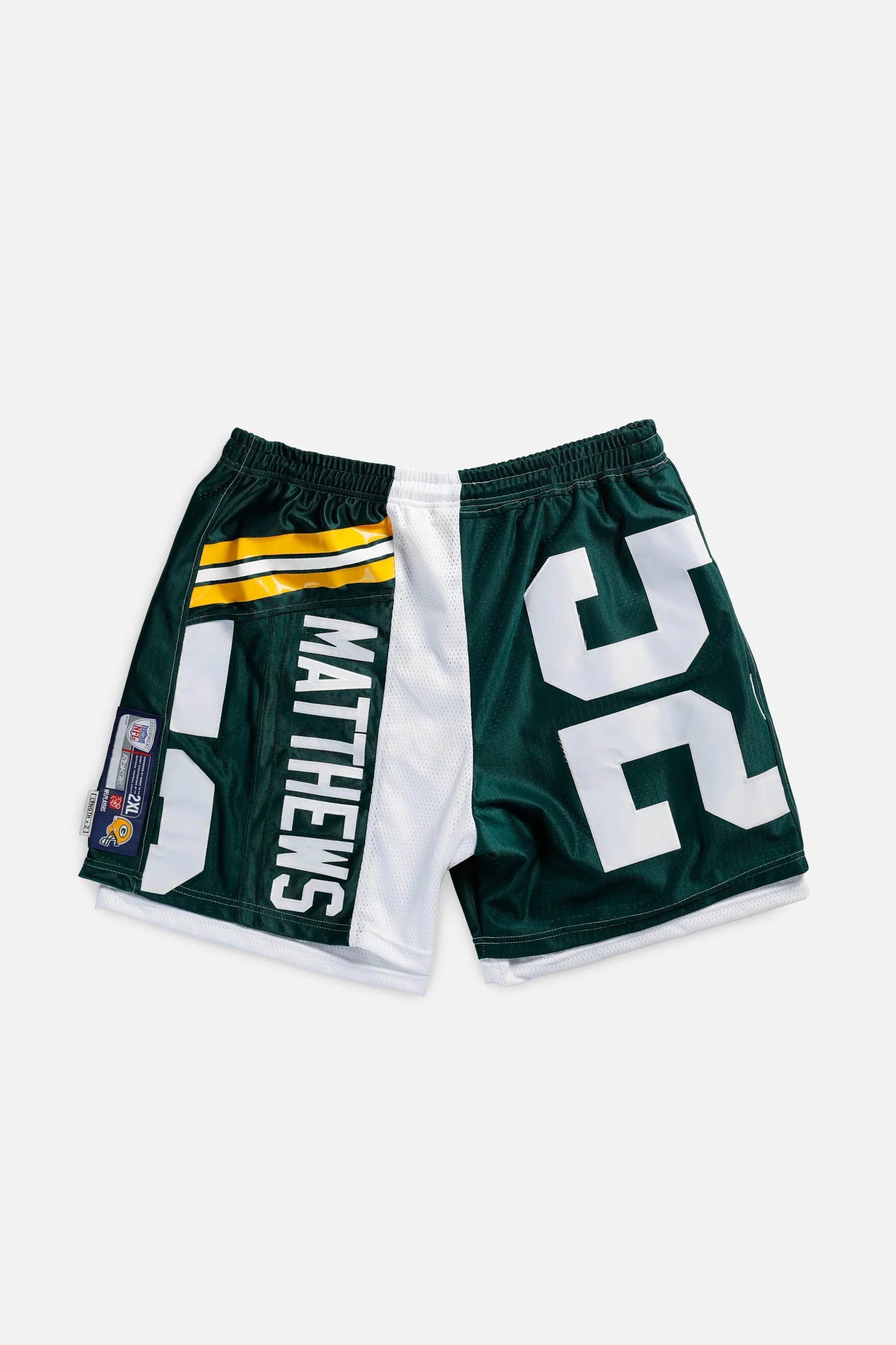 Unisex Rework Green Bay Packers Jersey Shorts - XXL Frankie