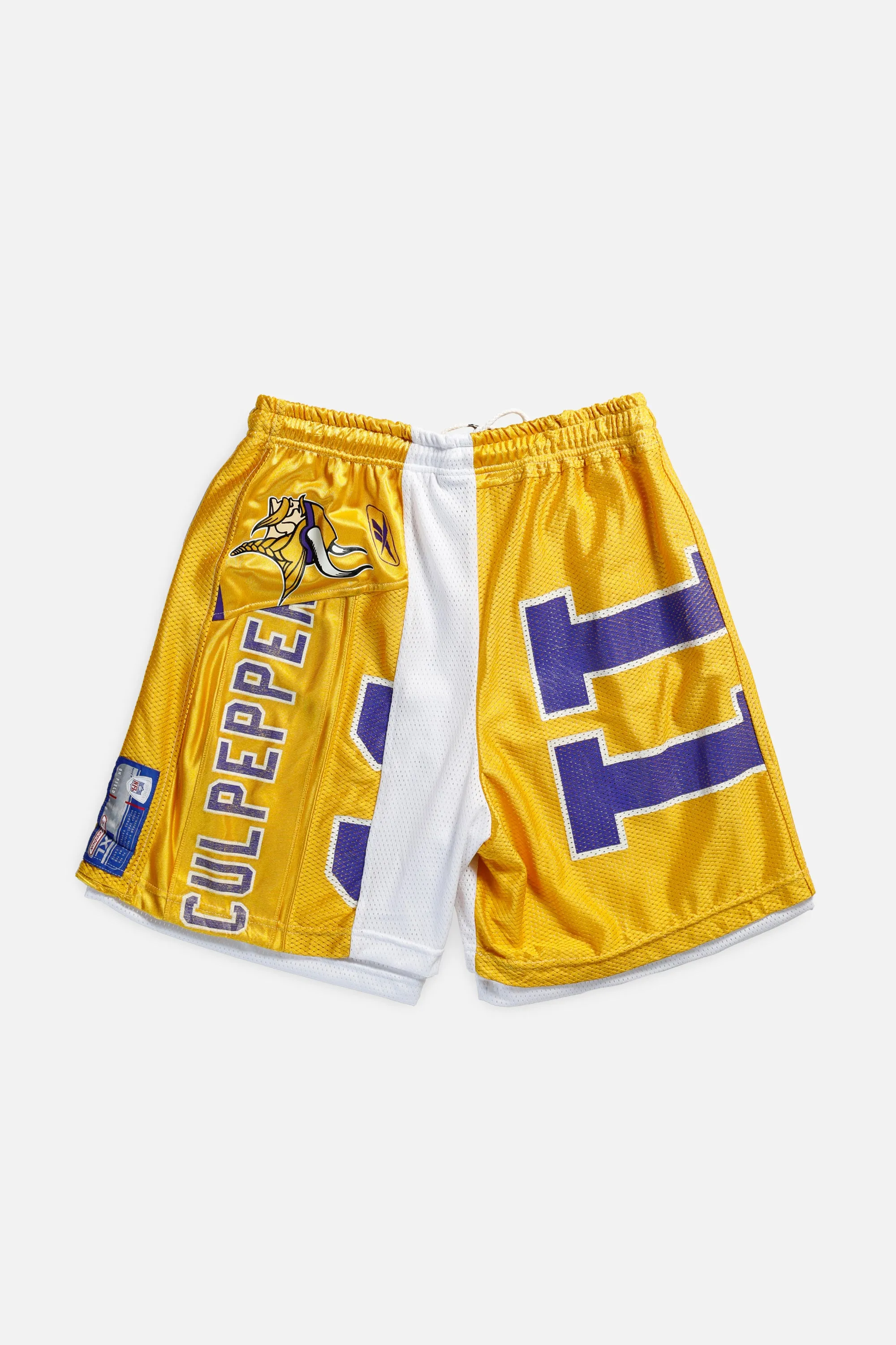 Unisex Rework Minnesota Vikings Jersey Shorts - L Frankie