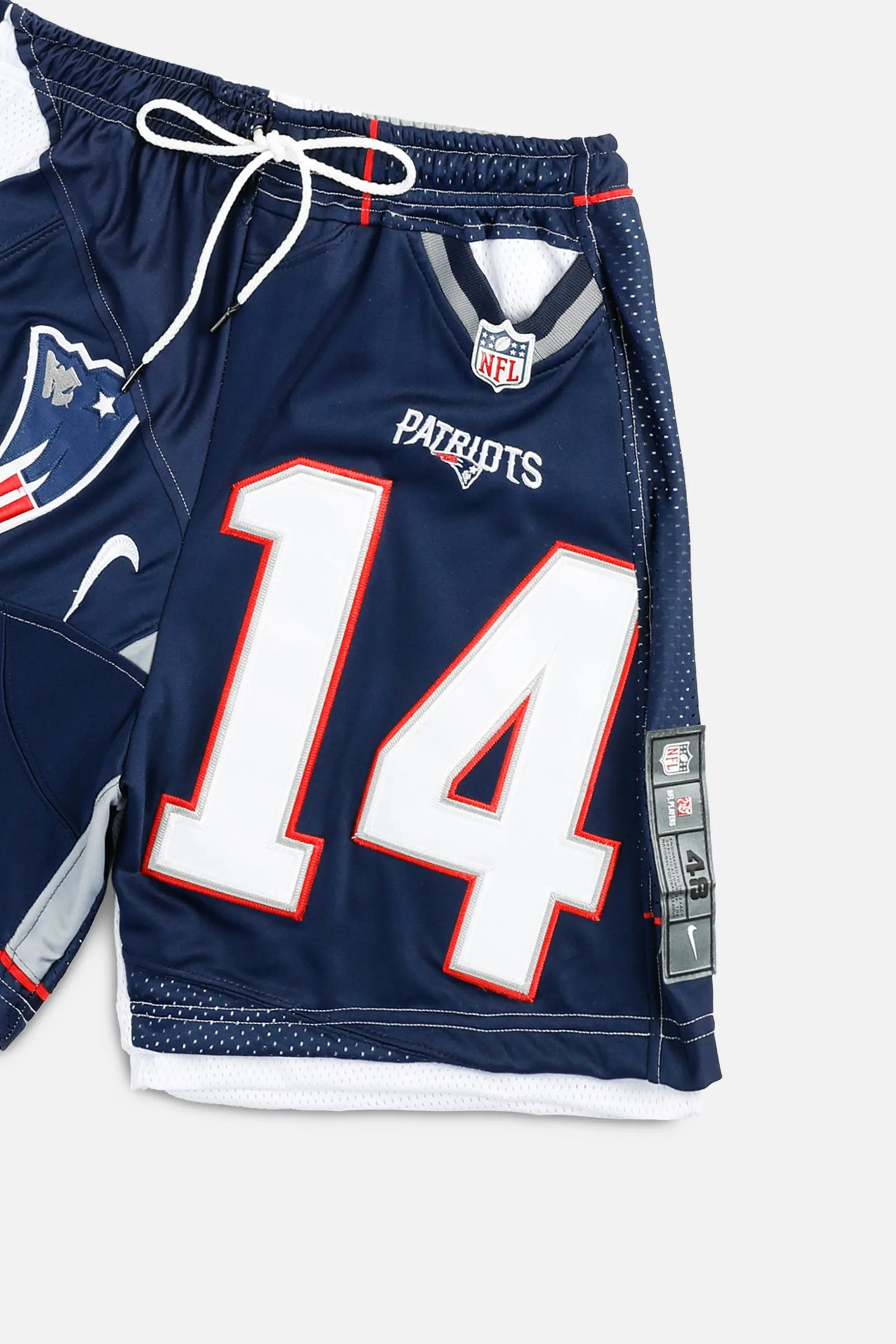 Unisex Rework New England Patriots NFL Jersey Shorts - S Frankie