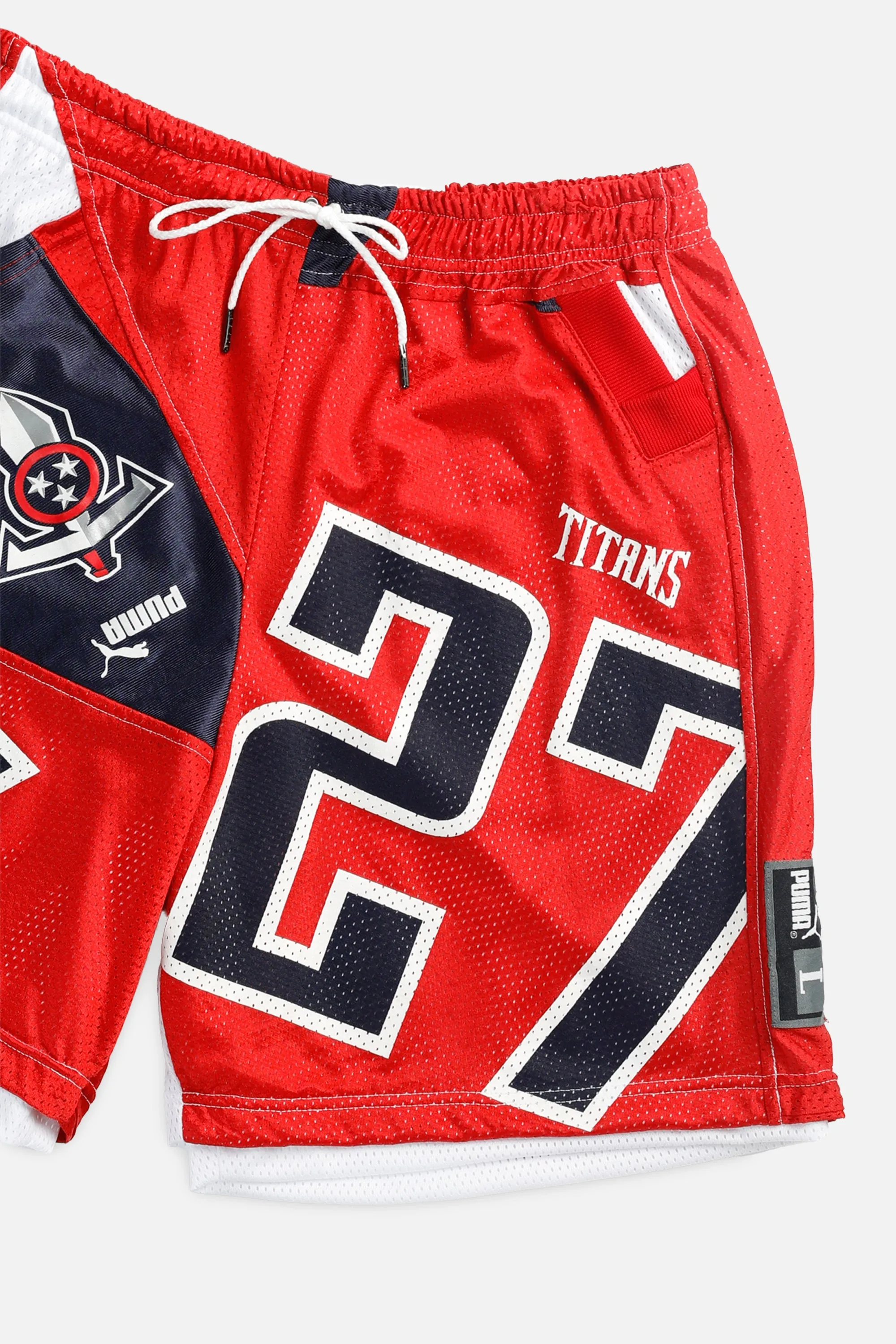 Unisex Rework Tennessee Titans NFL Jersey Shorts - L Frankie