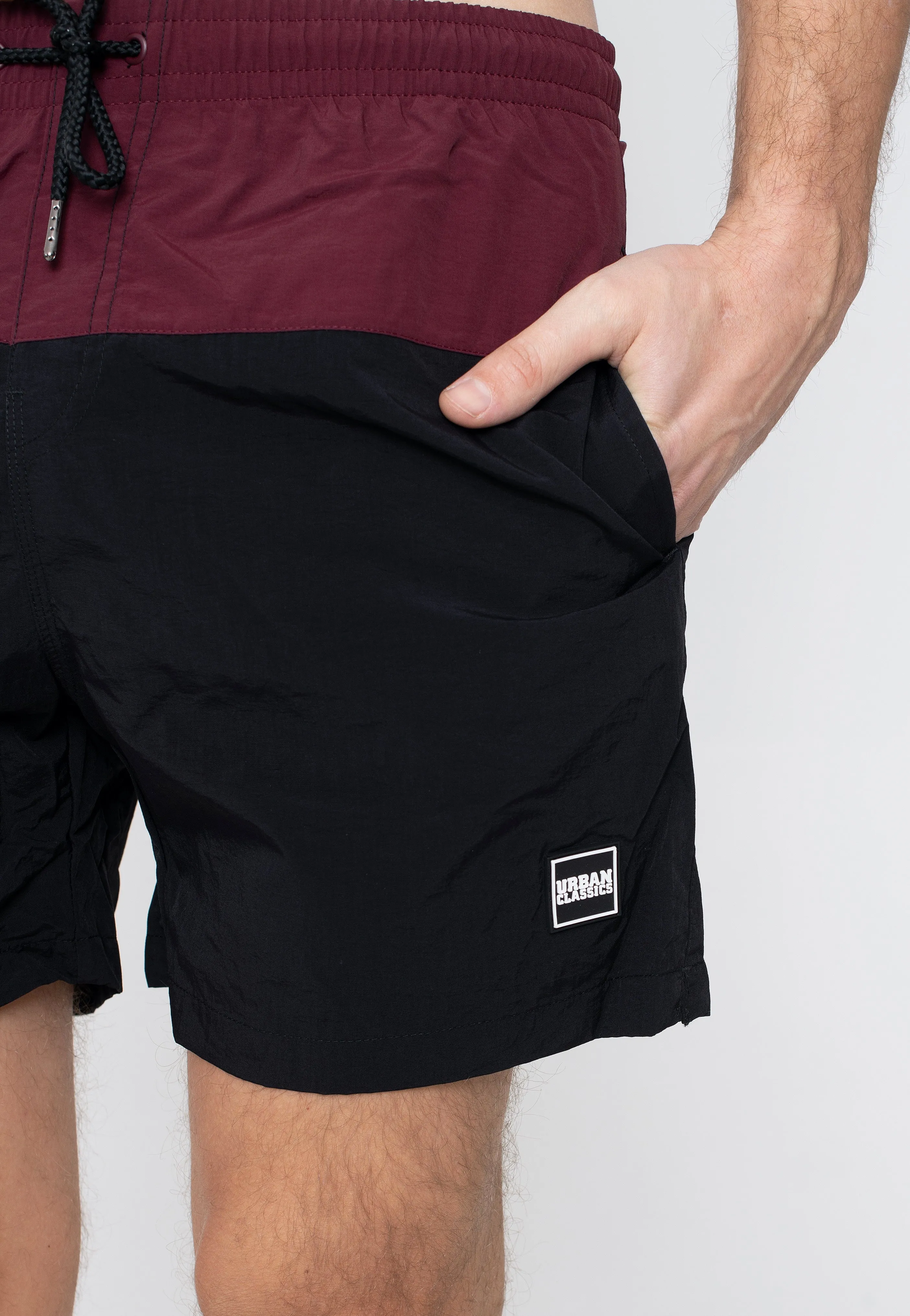 Urban Classics - Block Cherry/Black - Board Shorts