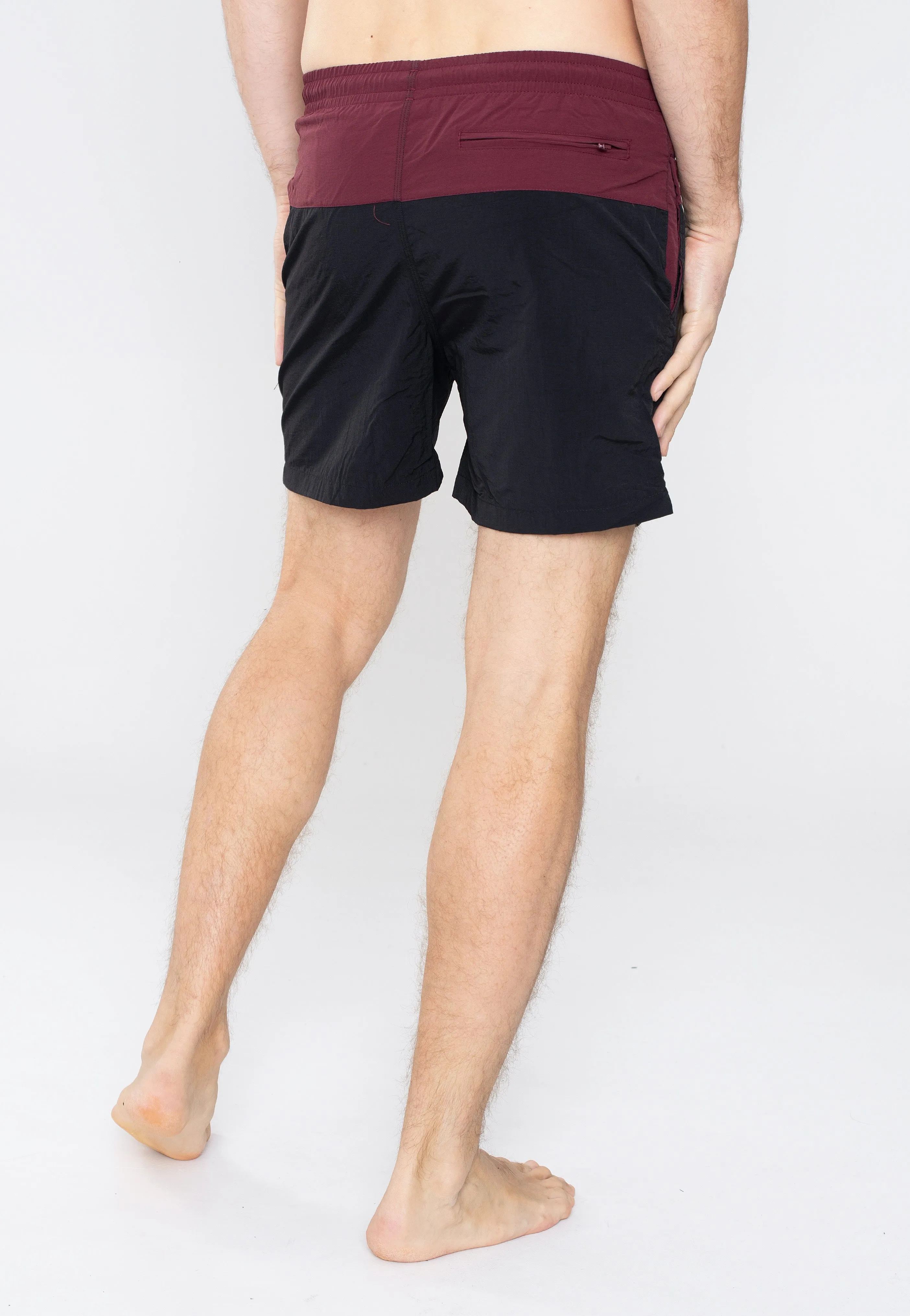 Urban Classics - Block Cherry/Black - Board Shorts