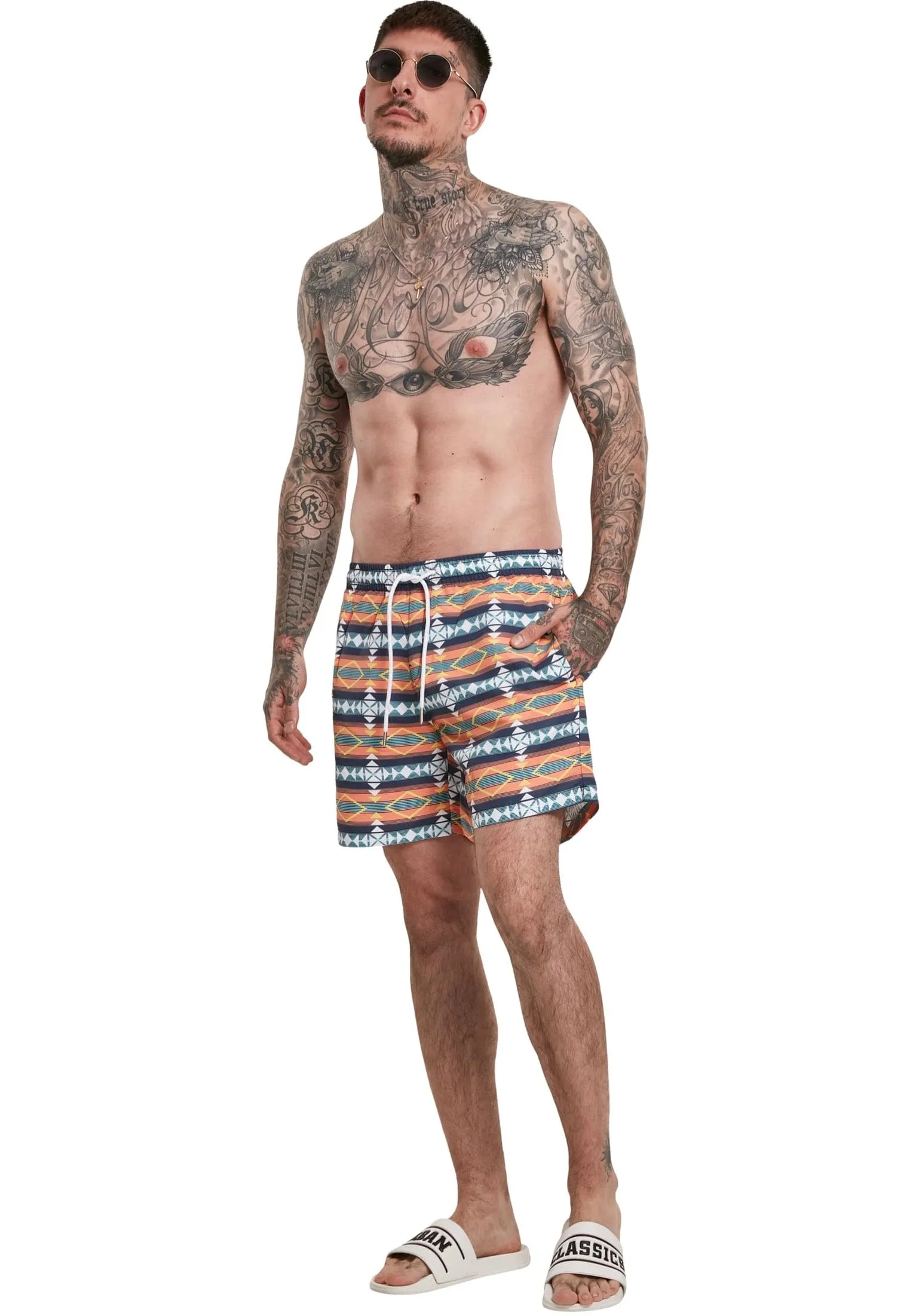 Urban Classics - Inka Swim White - Board Shorts
