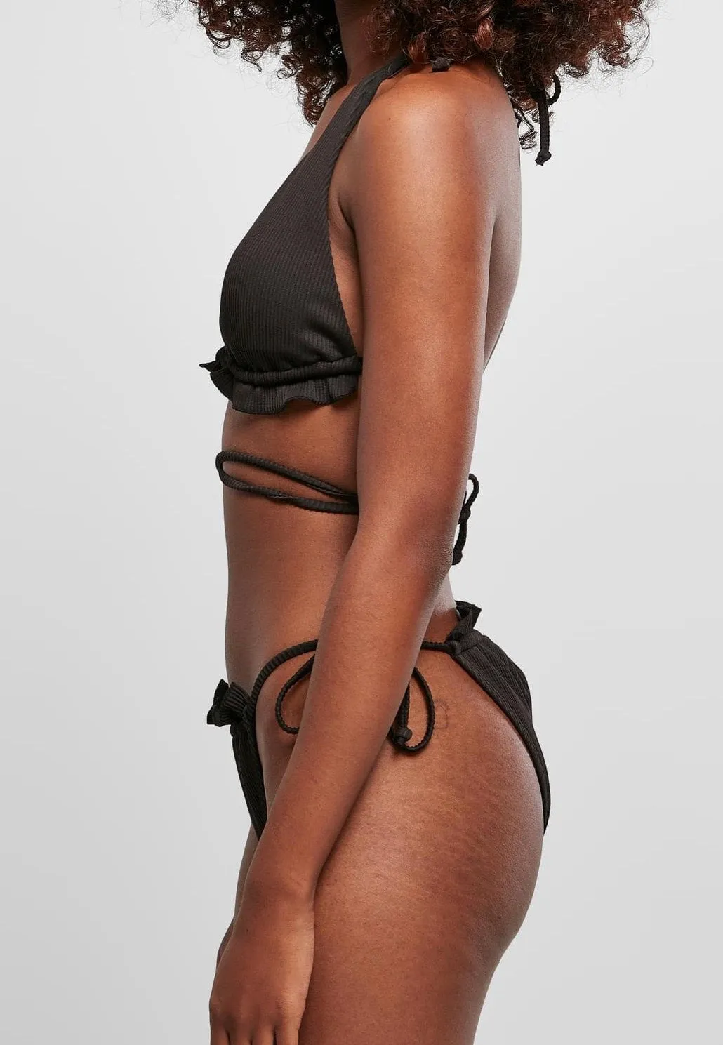 Urban Classics - Ladies Rib Babylock Triangle Black - Bikini