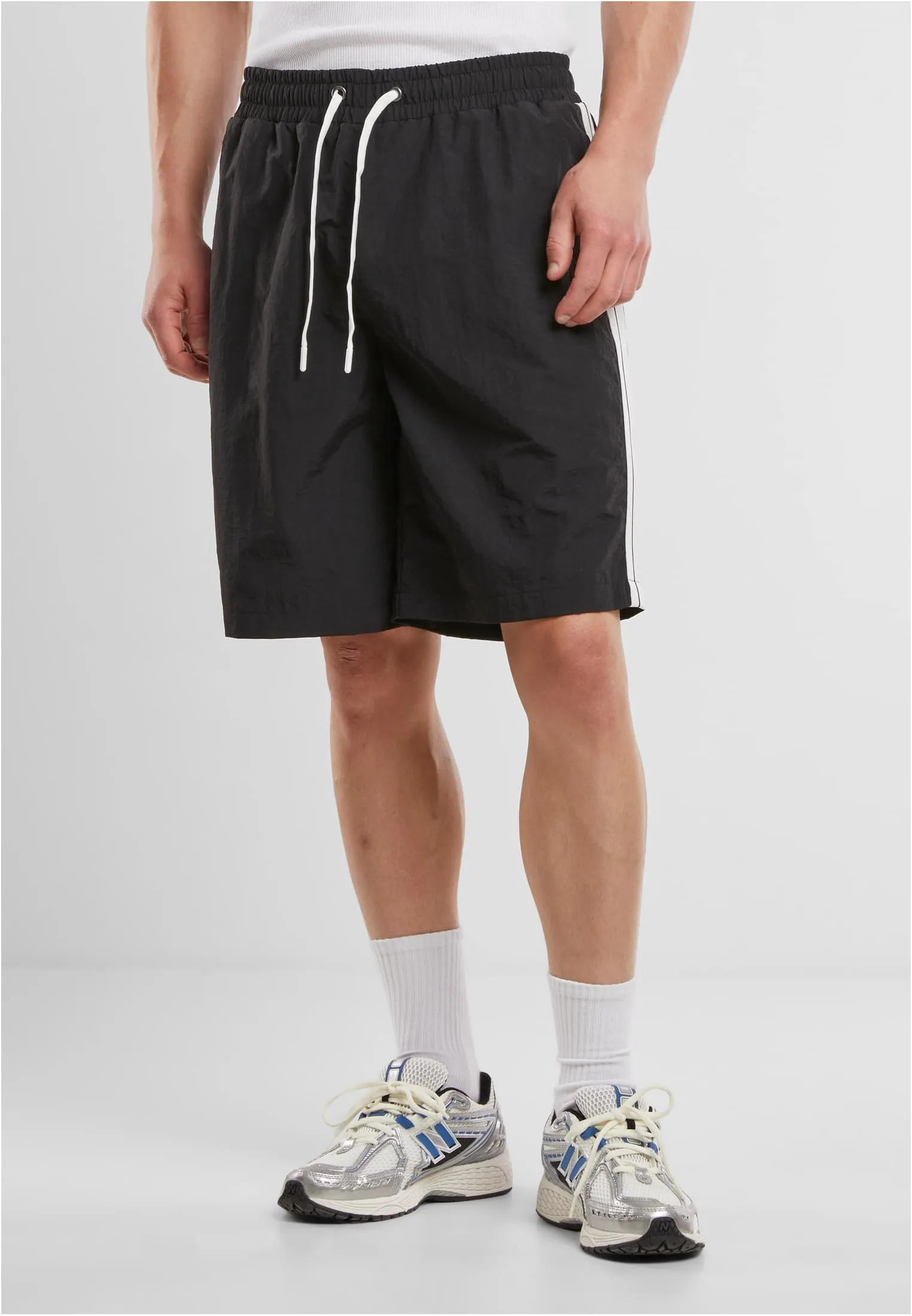 Urban Classics - Patched Stripe Black - Board Shorts