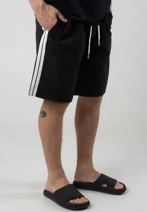 Urban Classics - Patched Stripe Black - Board Shorts