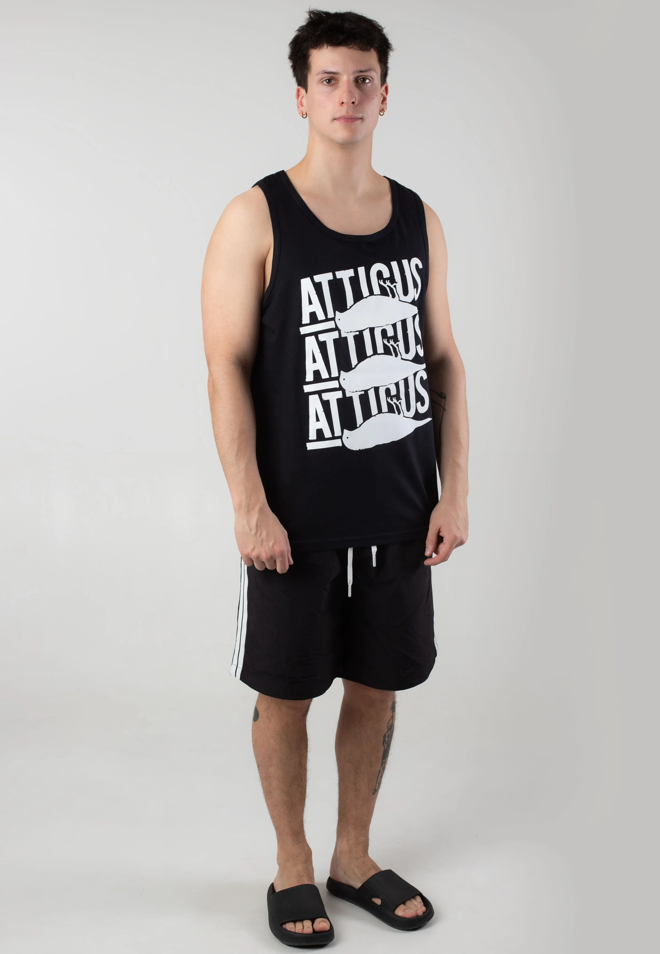 Urban Classics - Patched Stripe Black - Board Shorts