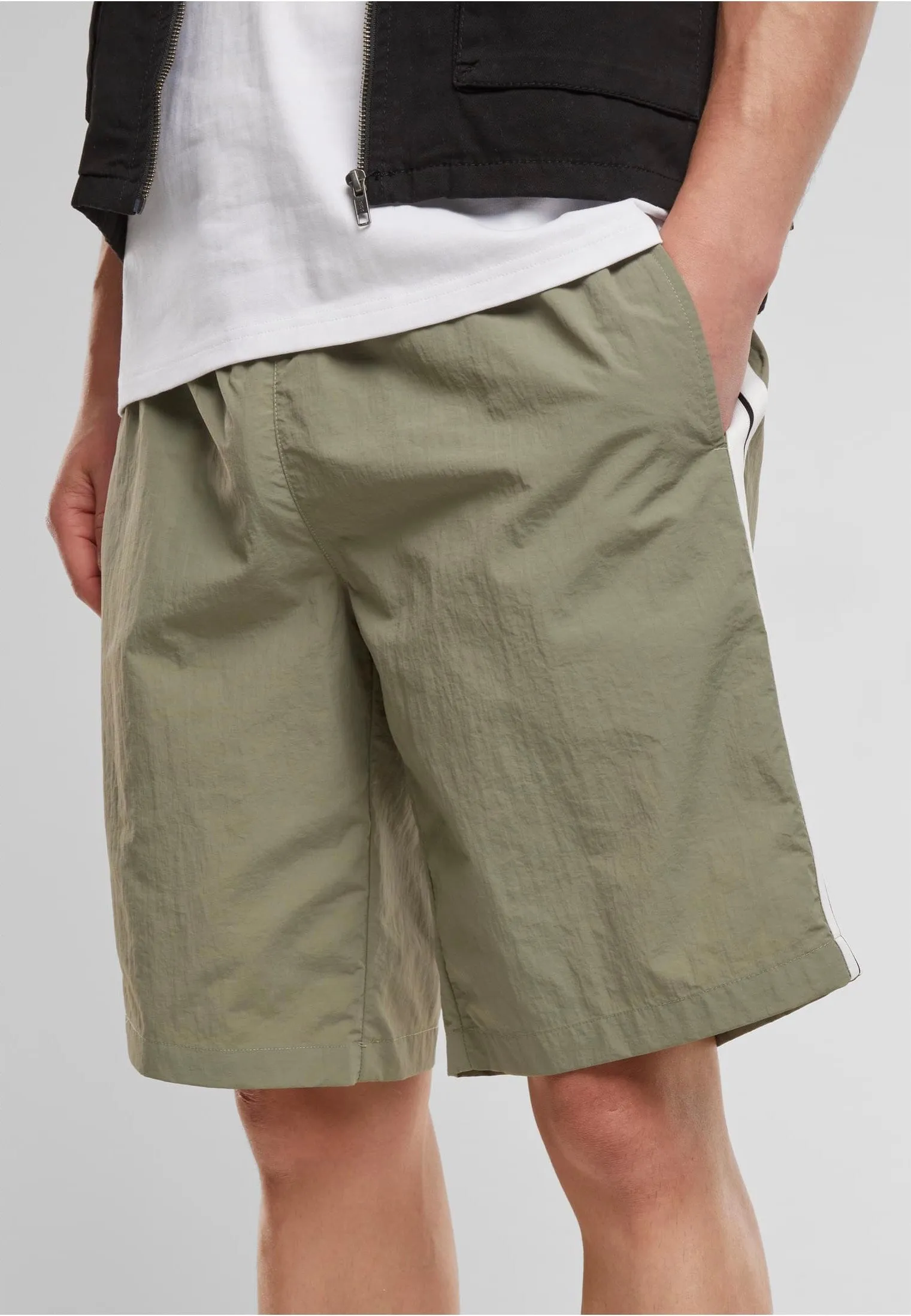Urban Classics - Patched Stripe Paleolive - Board Shorts