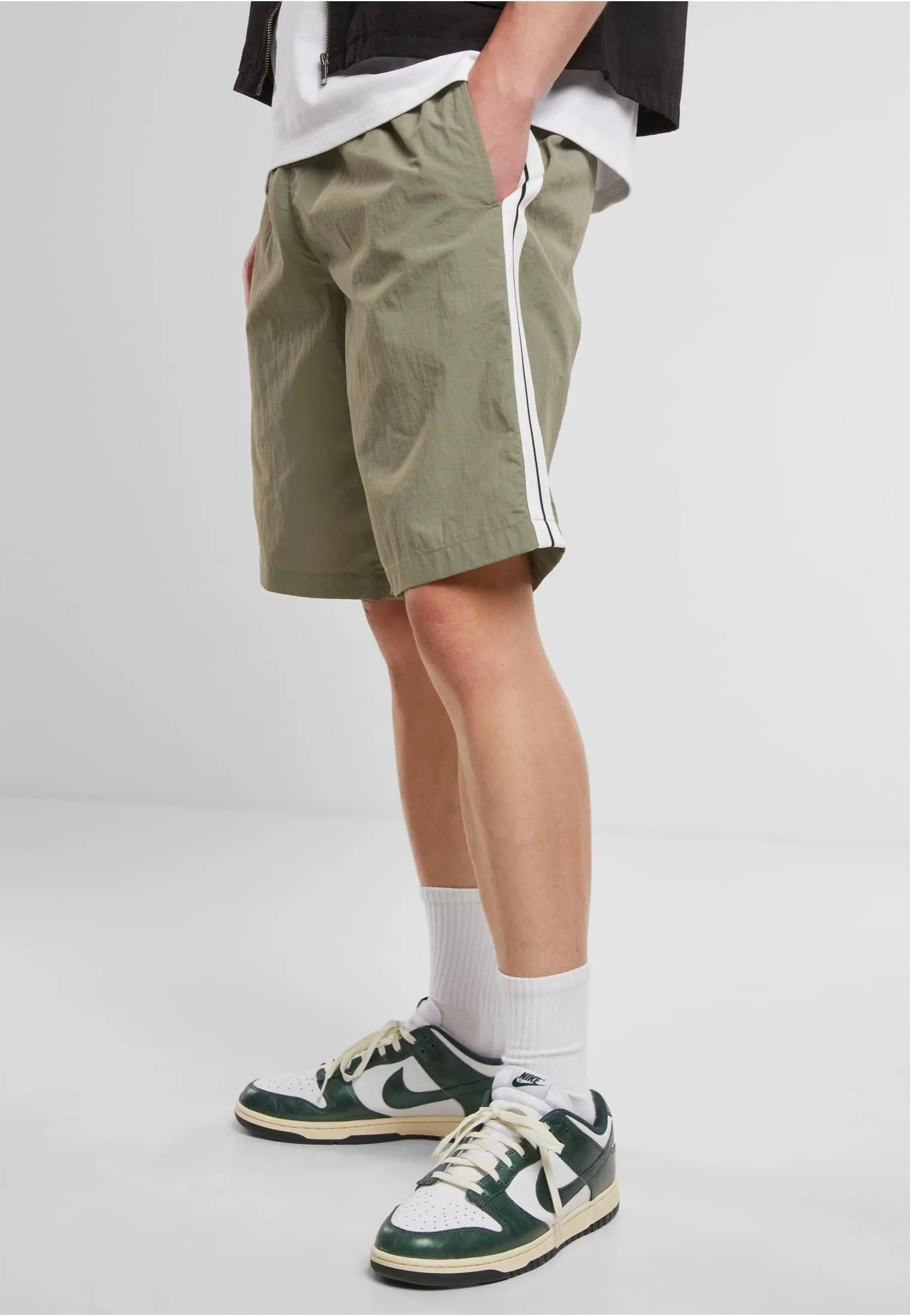 Urban Classics - Patched Stripe Paleolive - Board Shorts