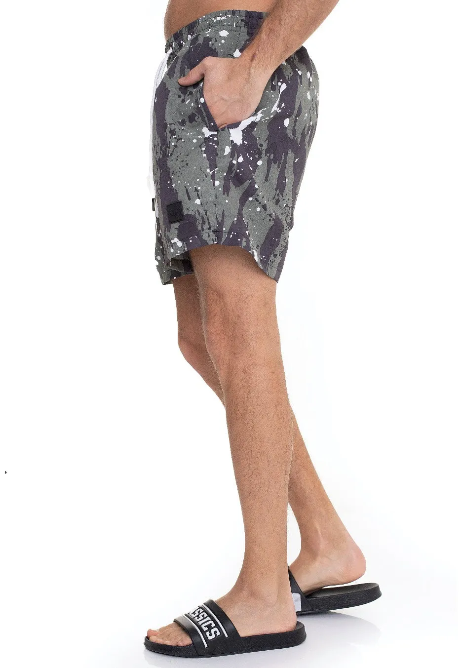 Urban Classics - Pattern Swim White Dot Camo Aop - Board Shorts