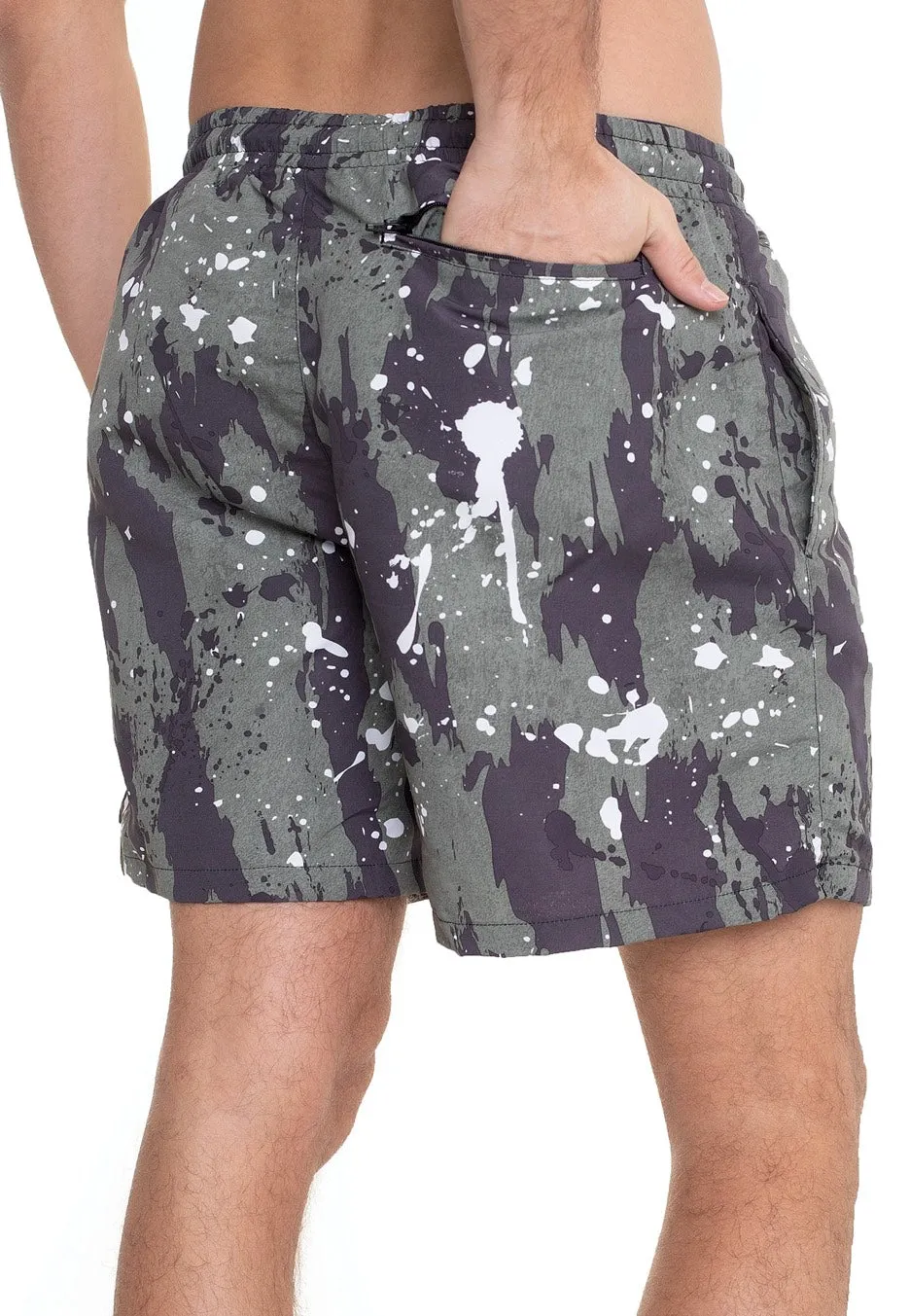Urban Classics - Pattern Swim White Dot Camo Aop - Board Shorts