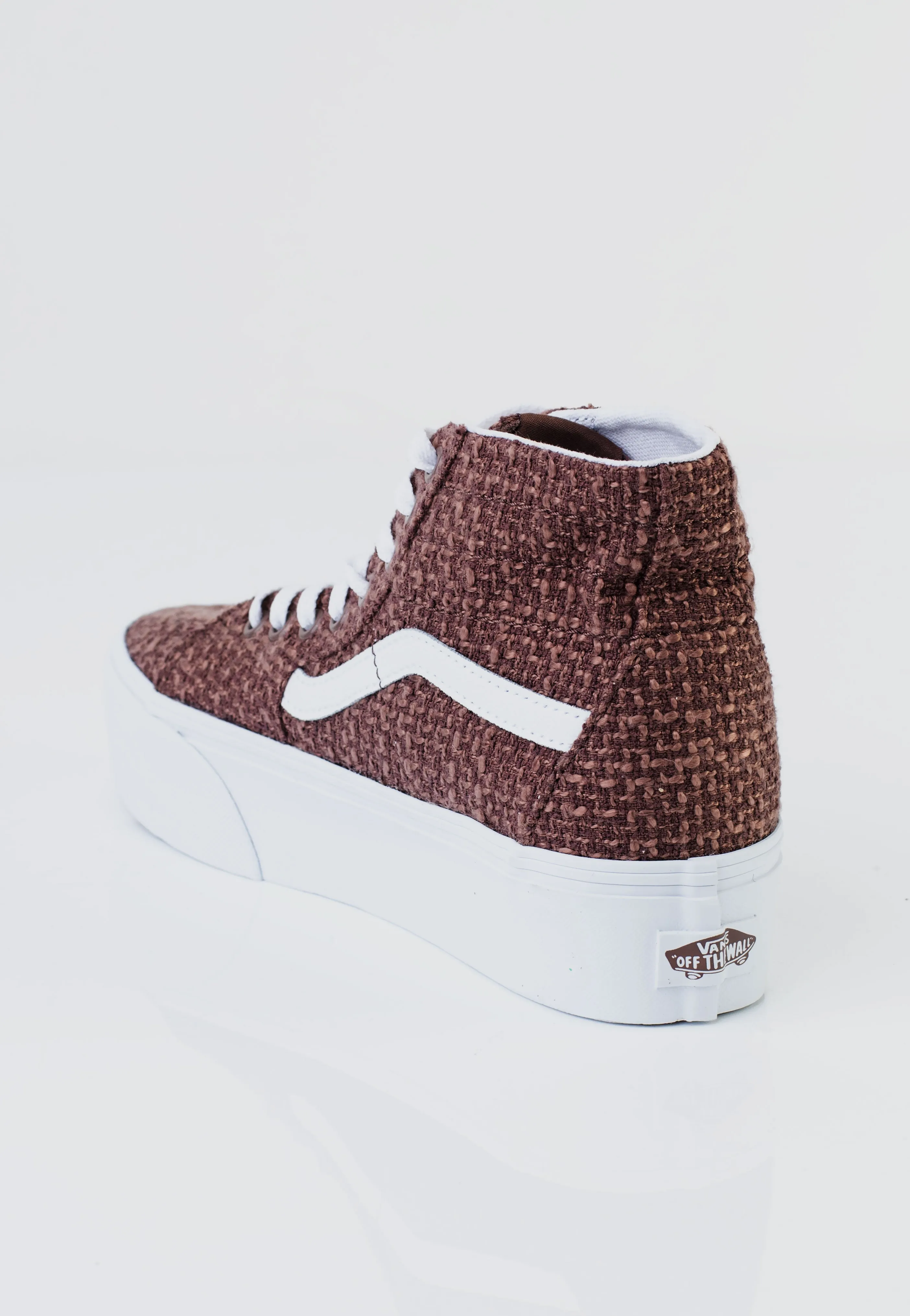 Vans - SK8 Hi Tapered Stackform Tweed Taupe - Girl Shoes