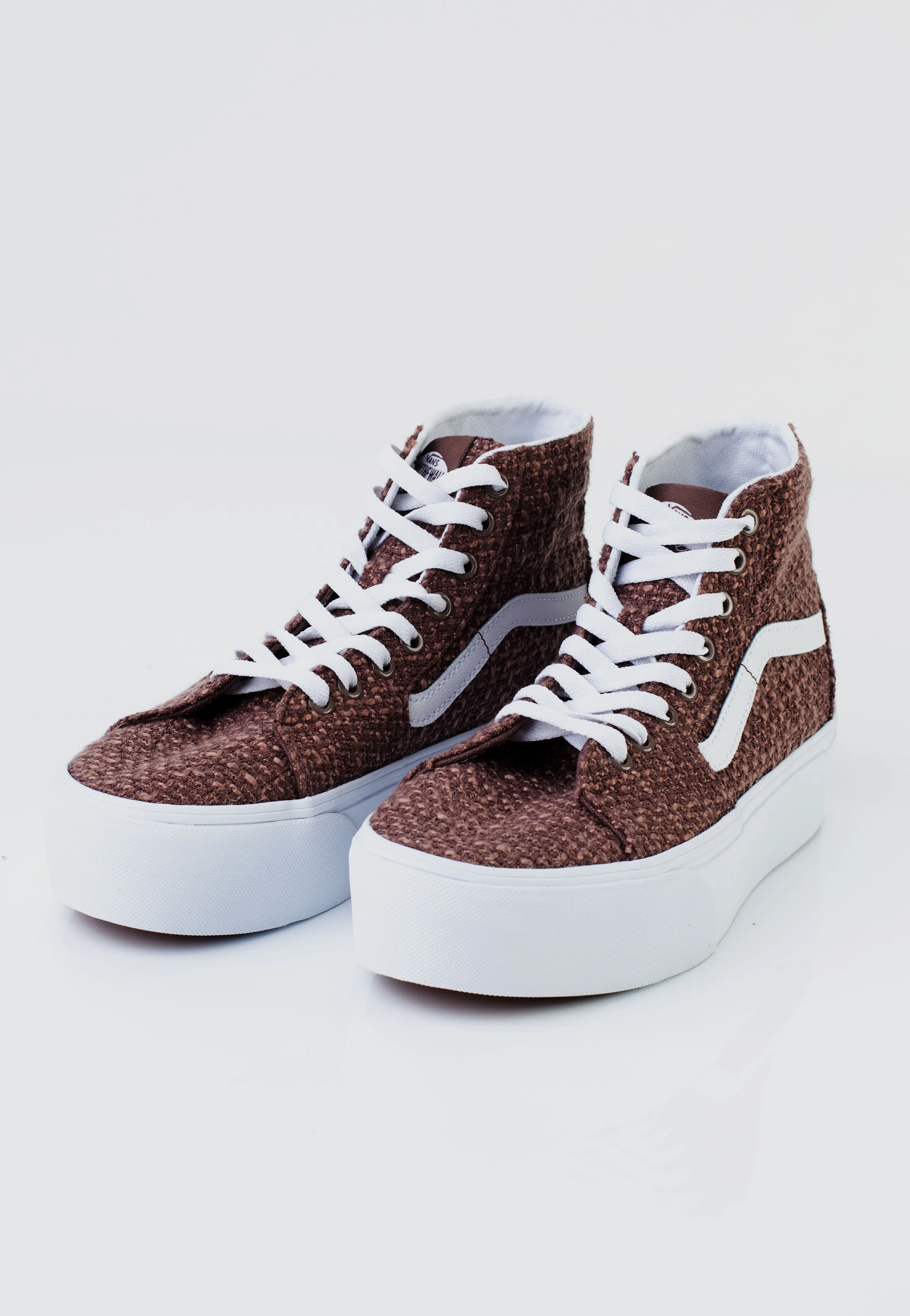 Vans - SK8 Hi Tapered Stackform Tweed Taupe - Girl Shoes
