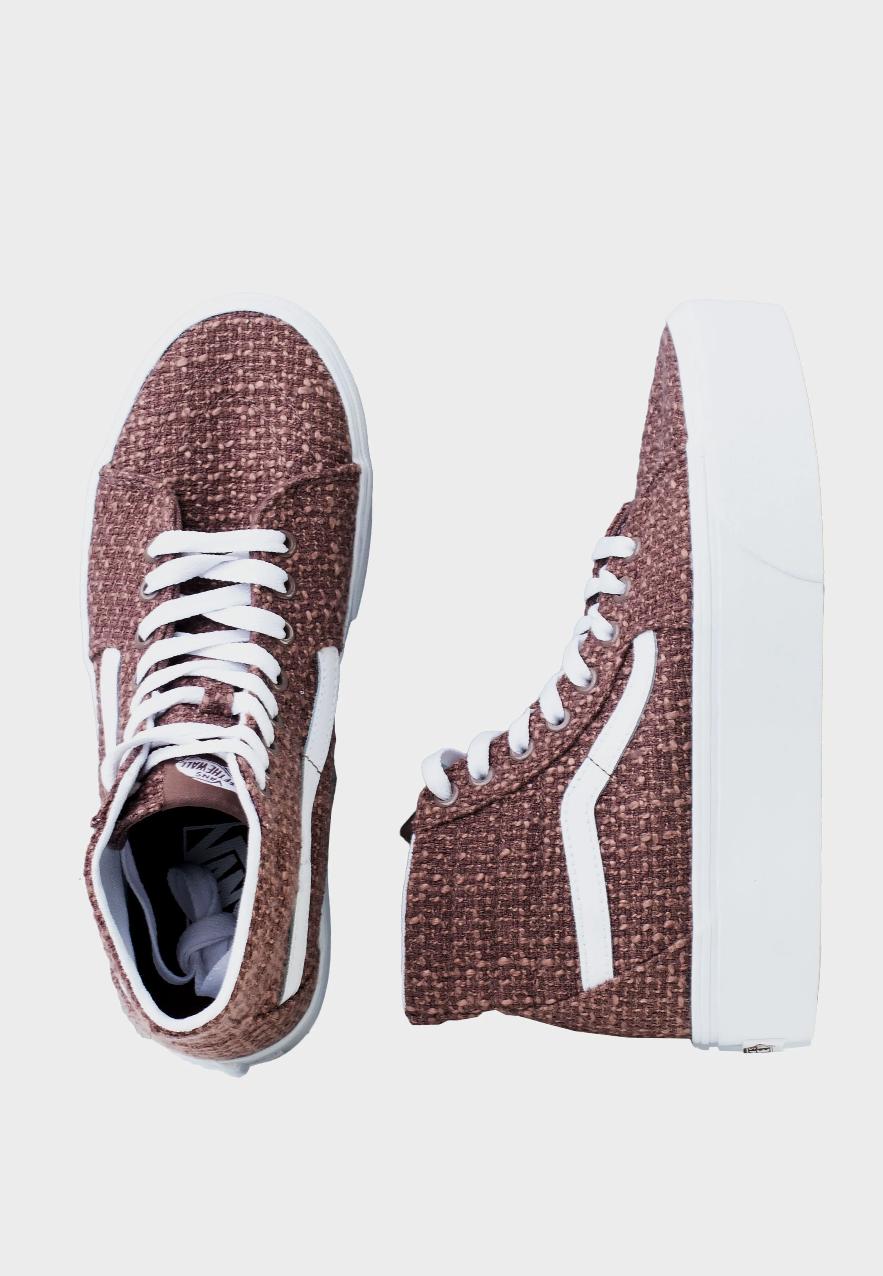 Vans - SK8 Hi Tapered Stackform Tweed Taupe - Girl Shoes