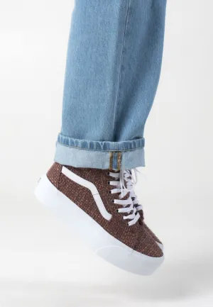 Vans - SK8 Hi Tapered Stackform Tweed Taupe - Girl Shoes