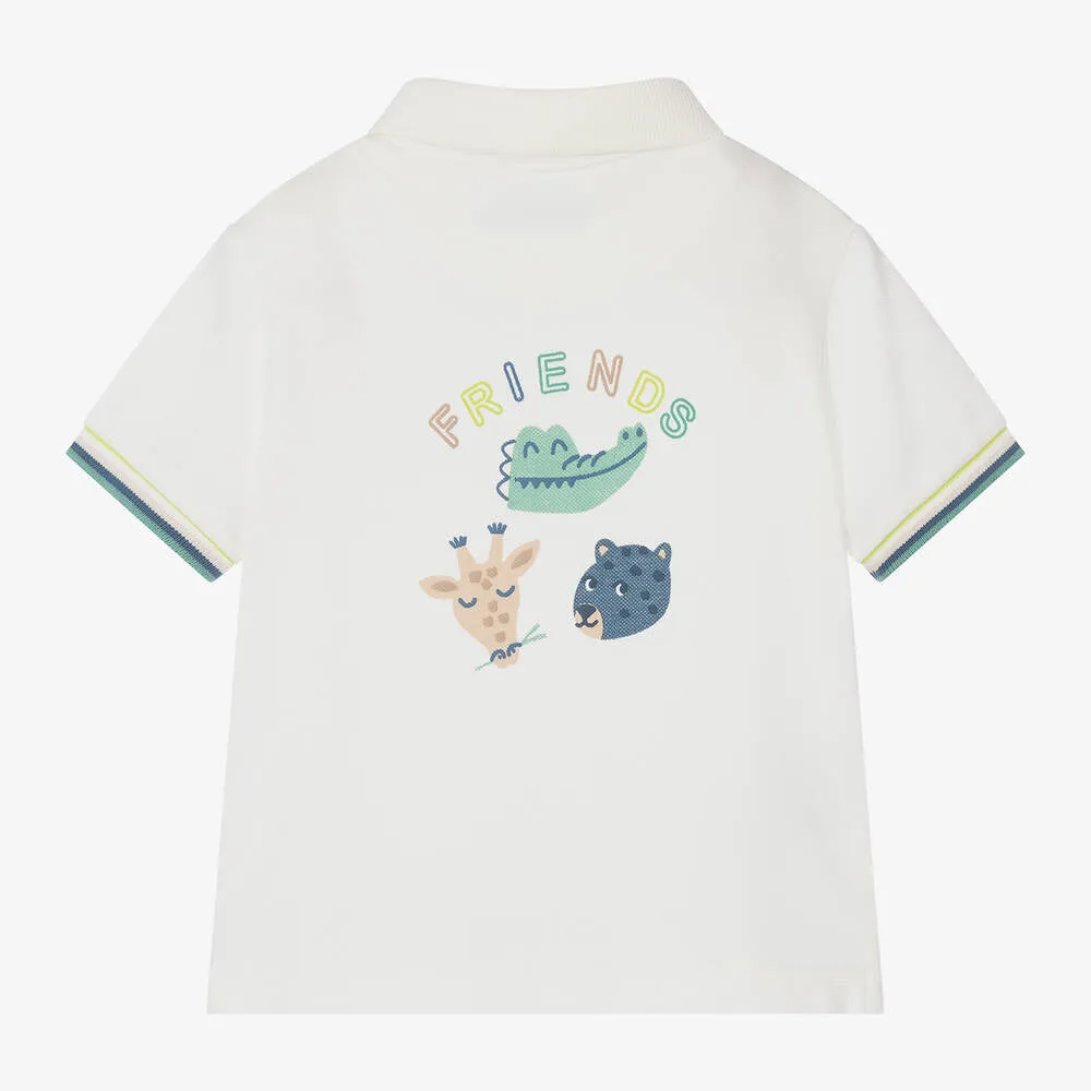 White Animal Friends Polo