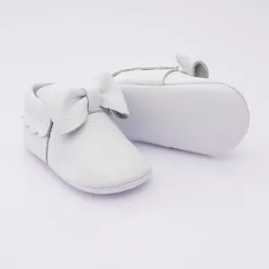 White Bow Booties