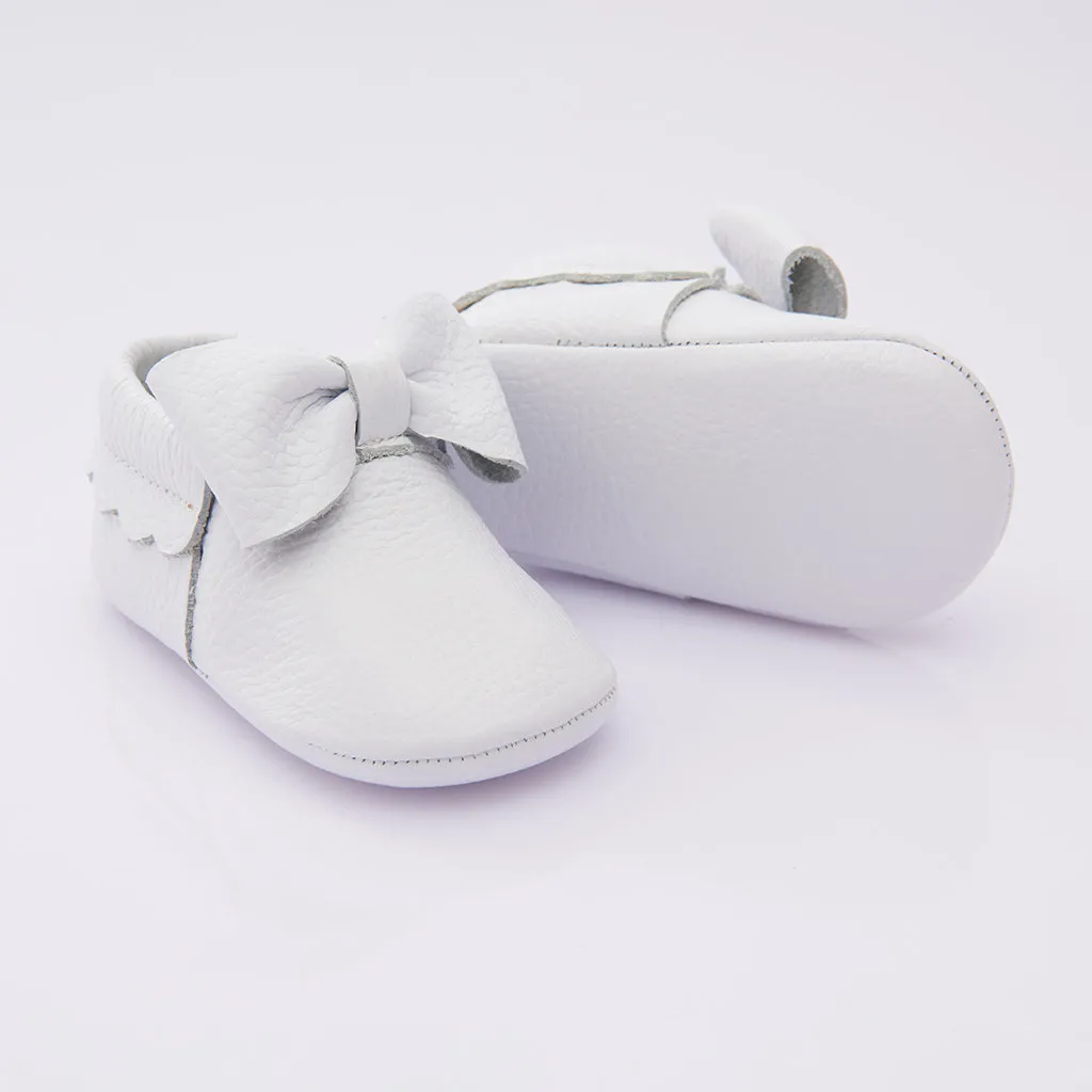 White Bow Booties
