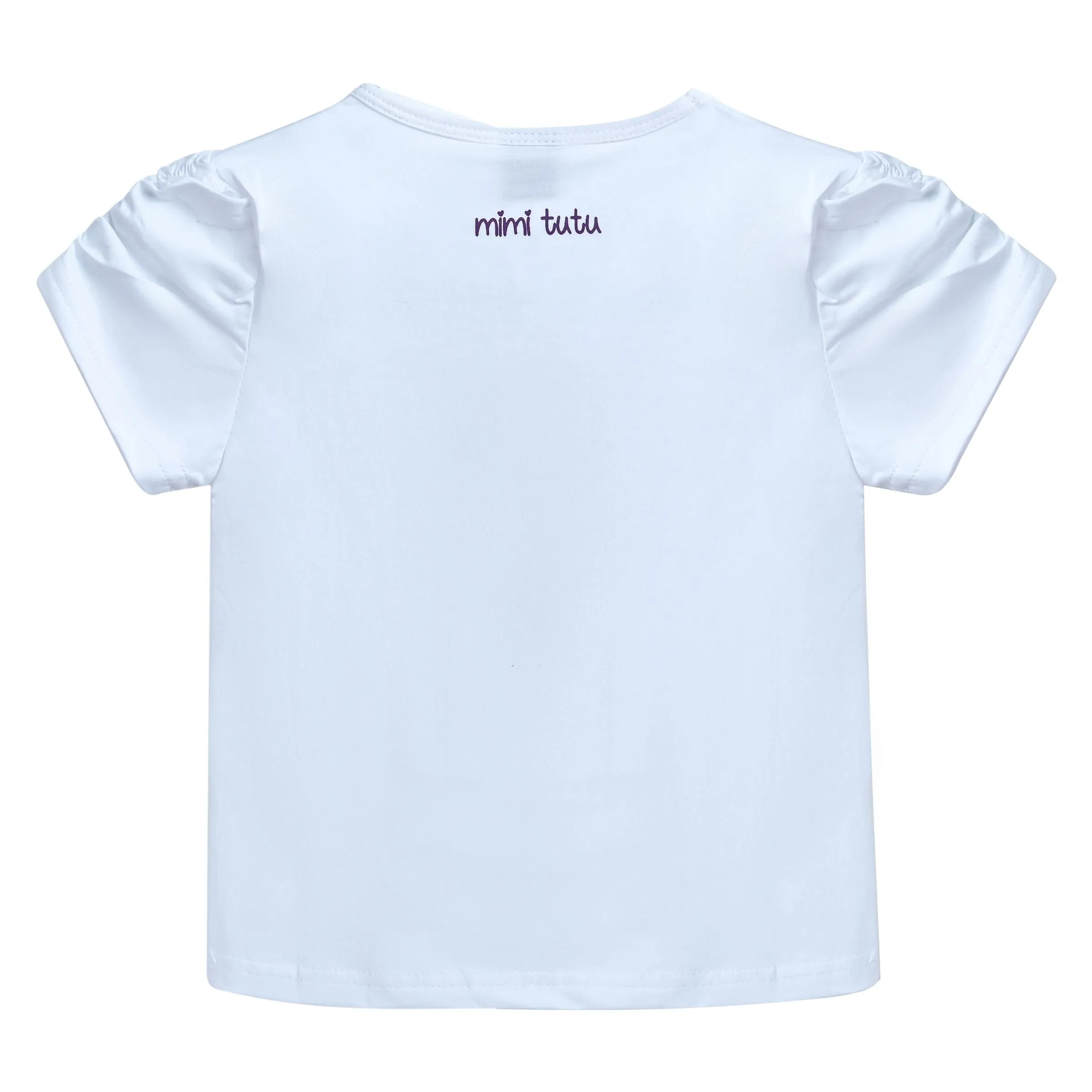 White Butterfly Applique T-Shirt