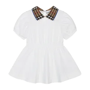 White Check Polo Dress