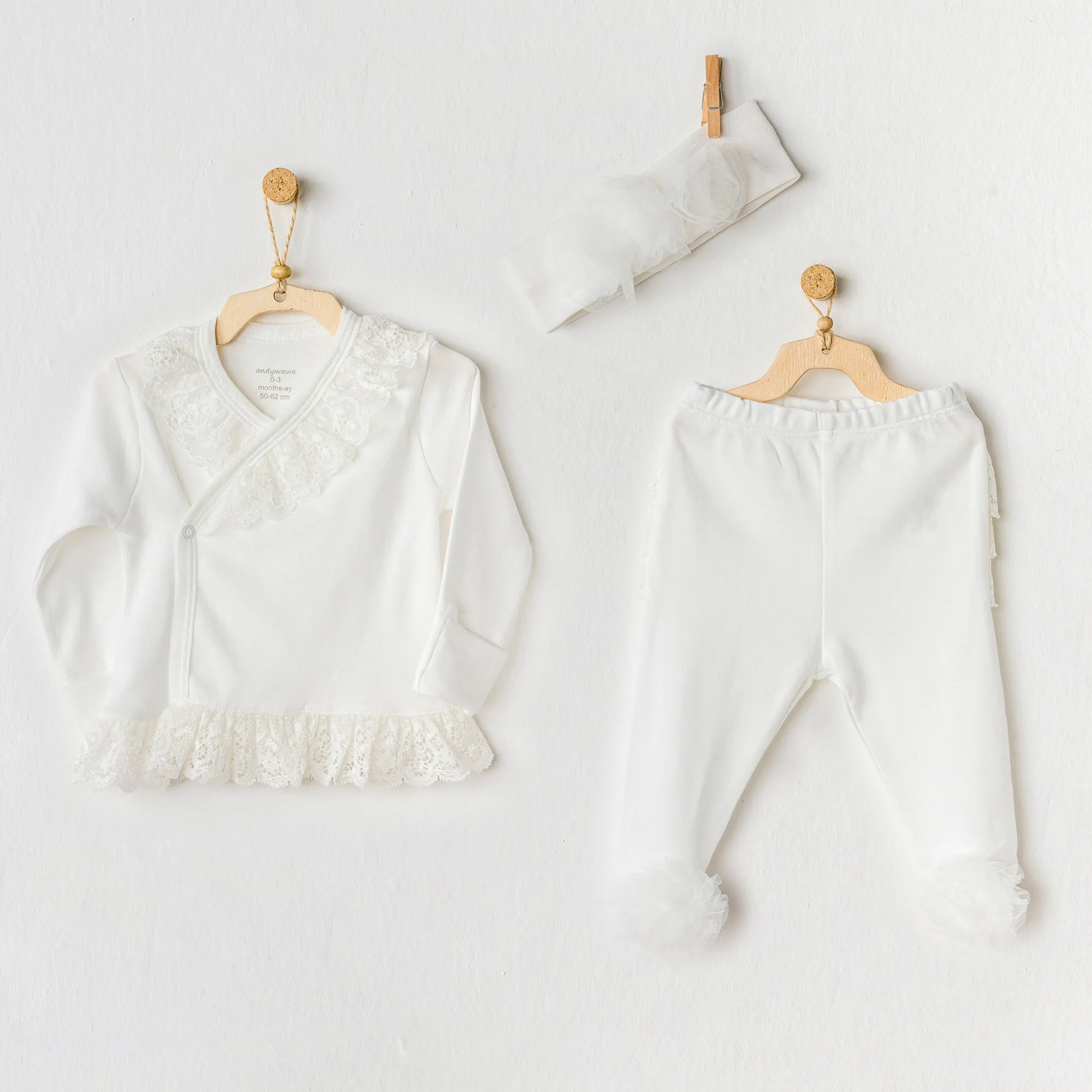 White Chic Girl Ruffle Outfit & Headband