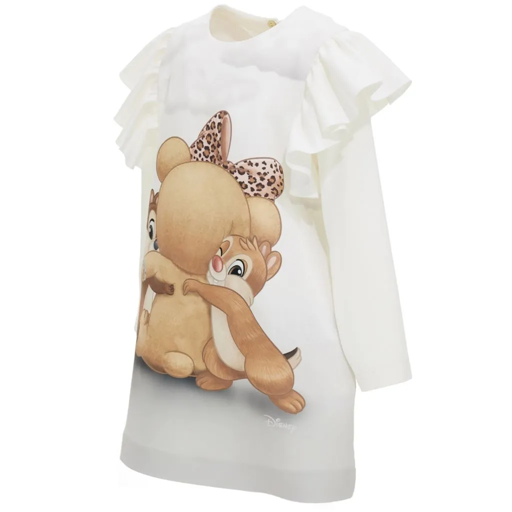 White Chipmunks Hug Dress