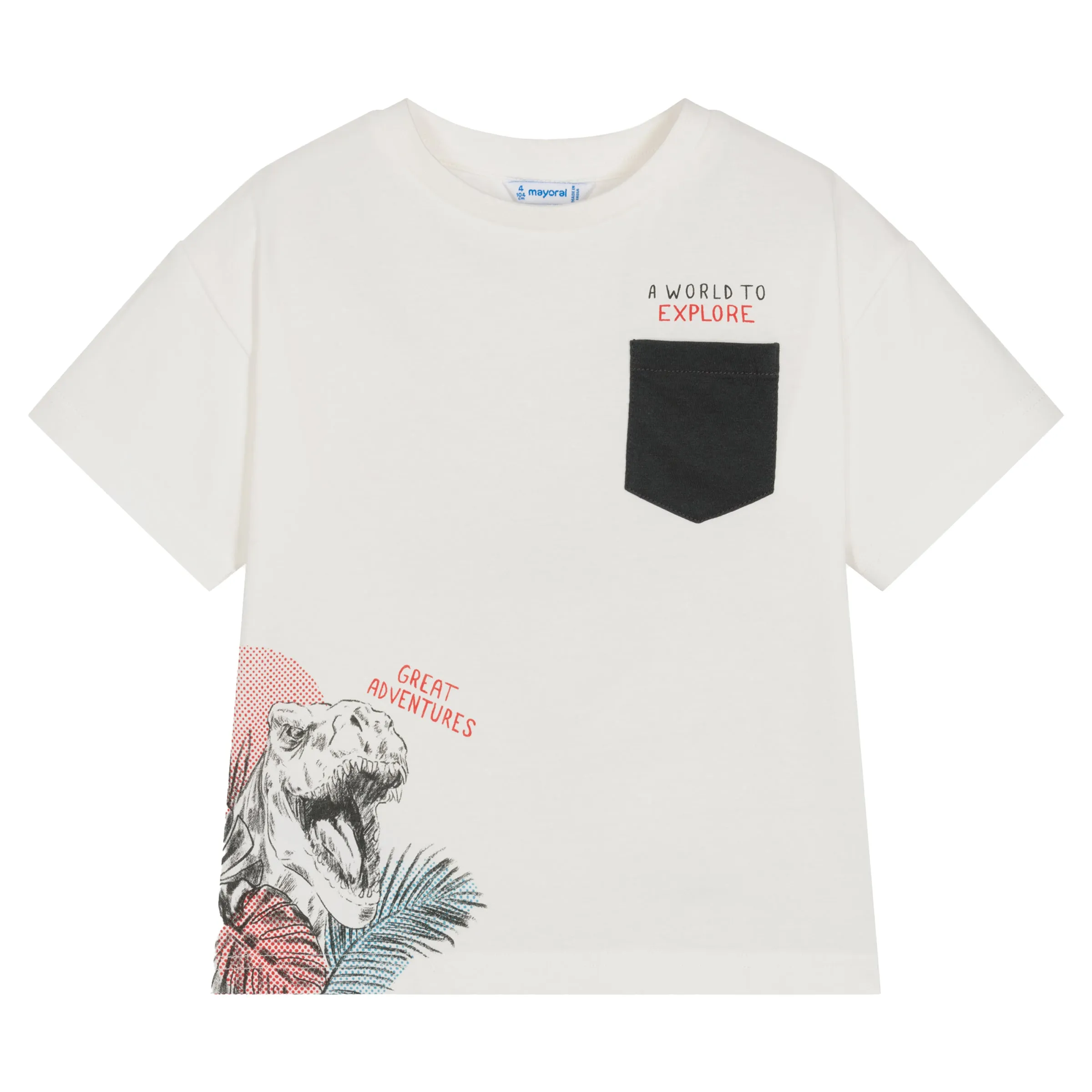 White Explore Pocket T-Shirt
