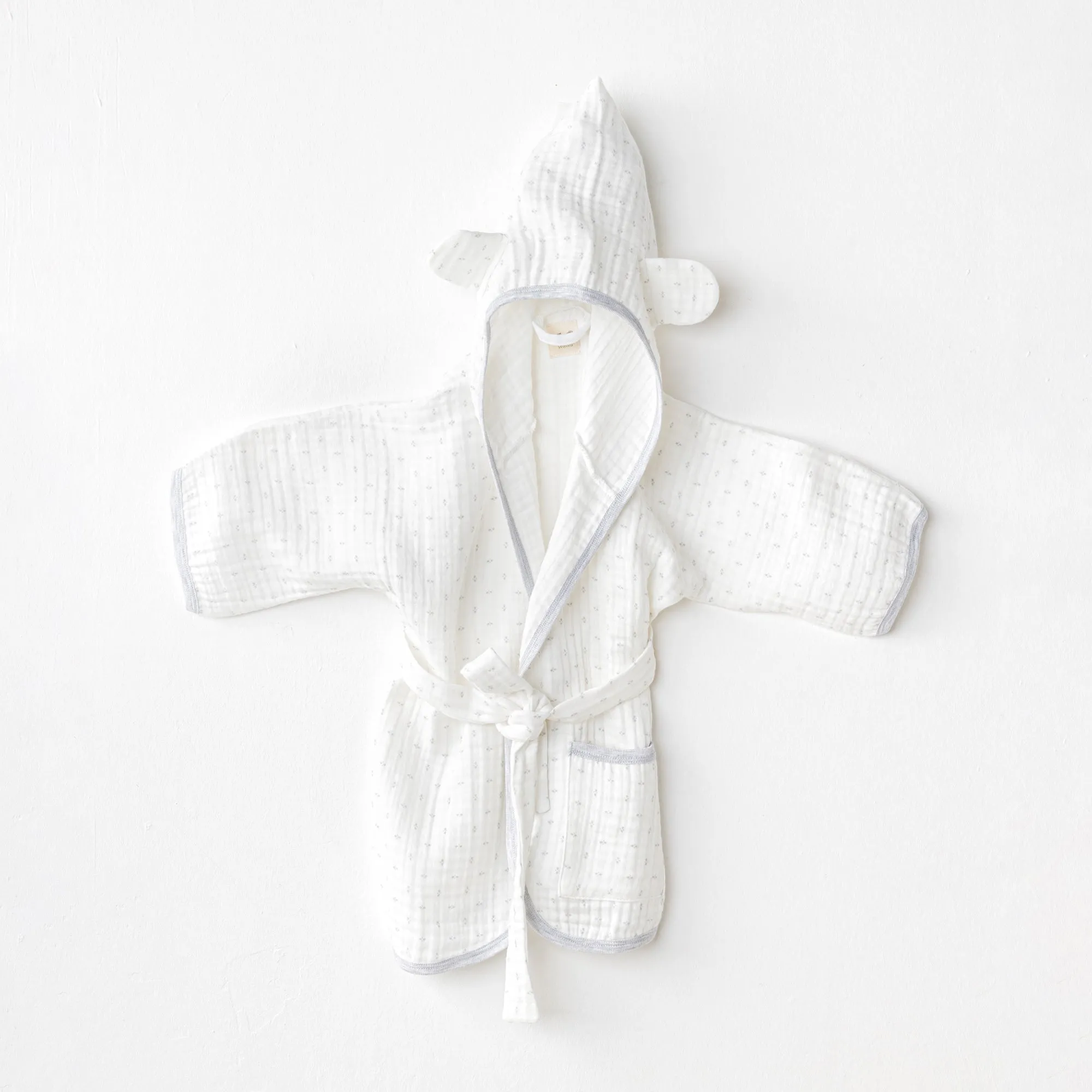 White Muslin Cotton Bathrobe