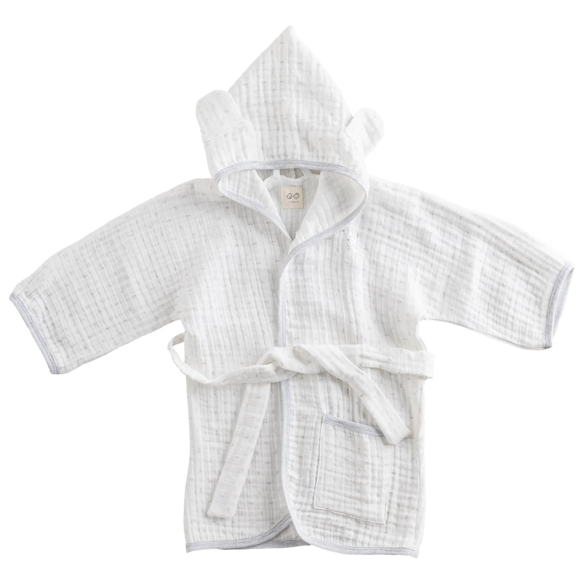 White Muslin Cotton Bathrobe