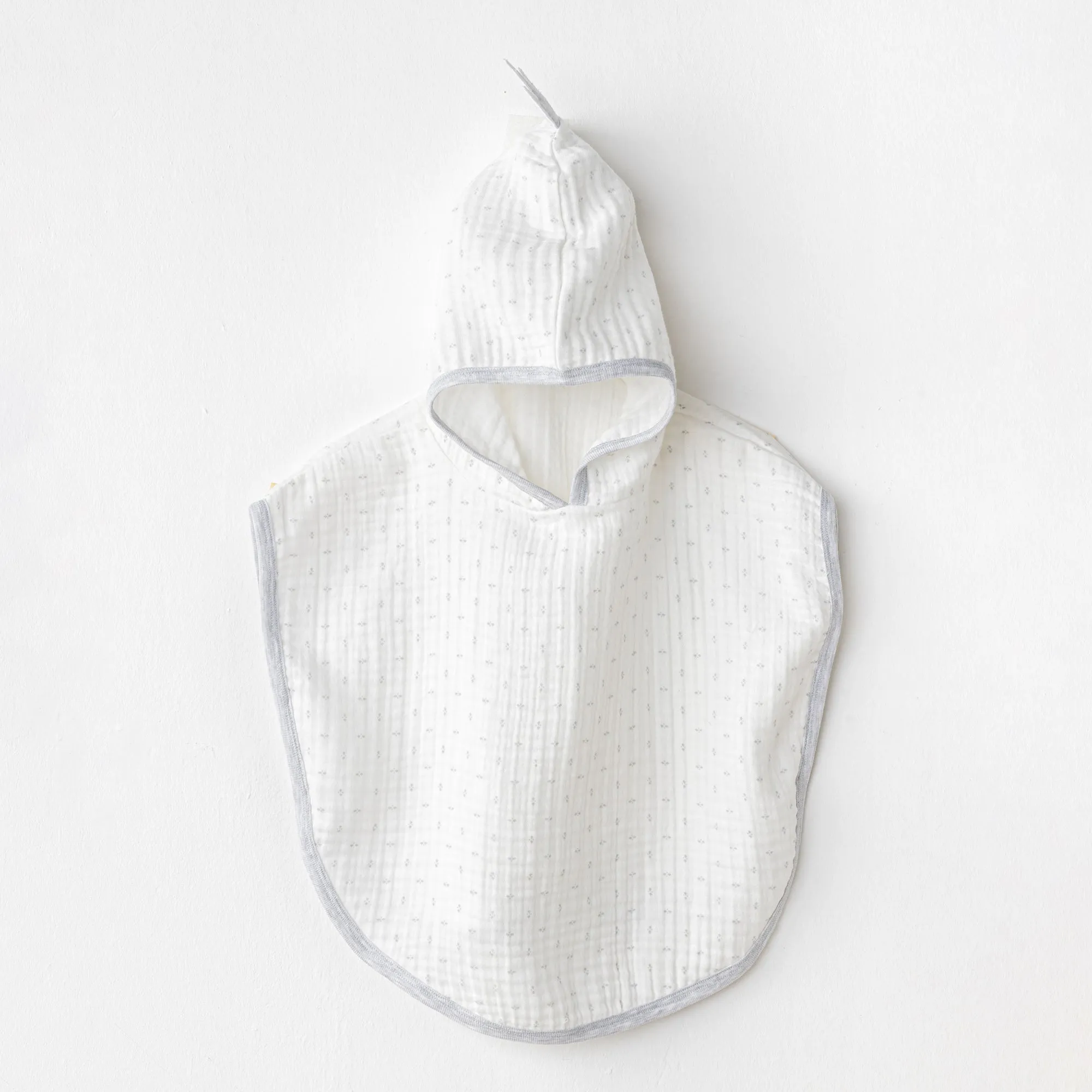White Muslin Cotton Poncho