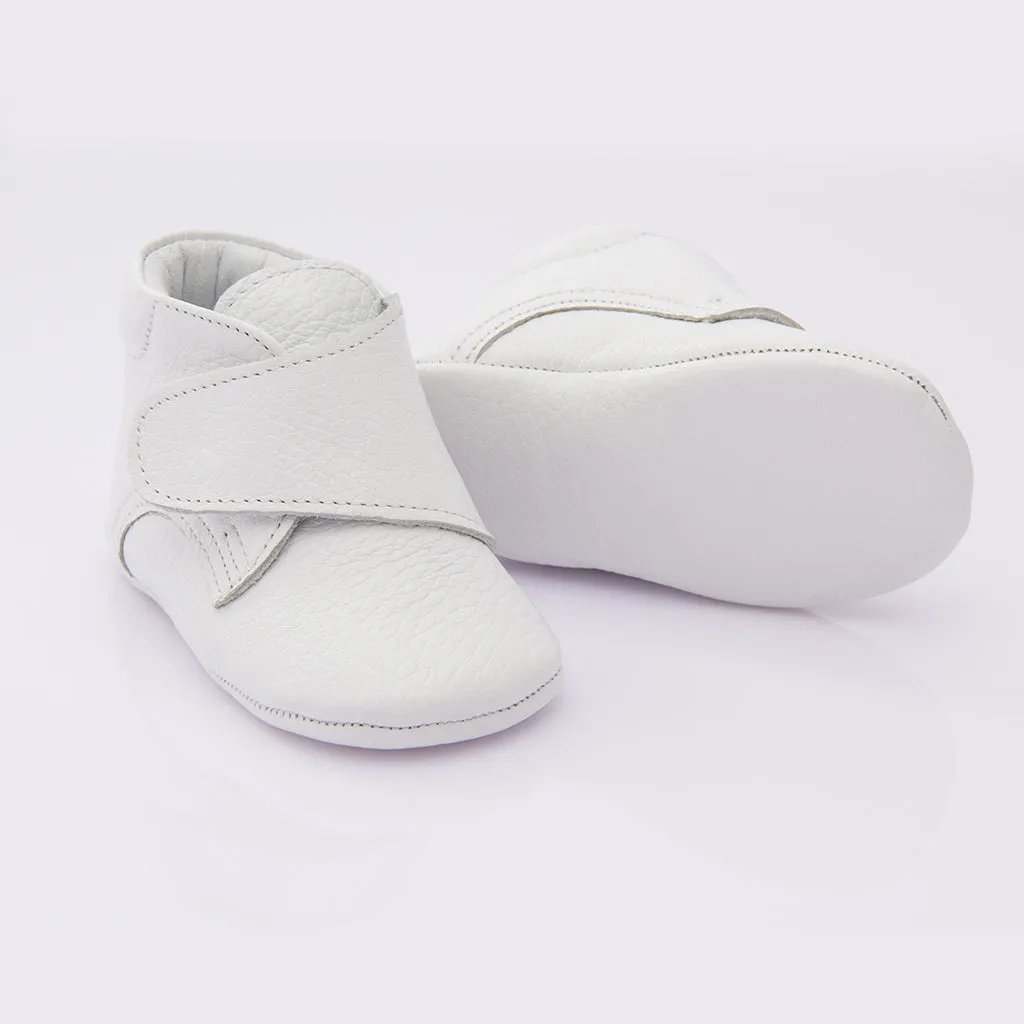 White Strap Ankle Booties