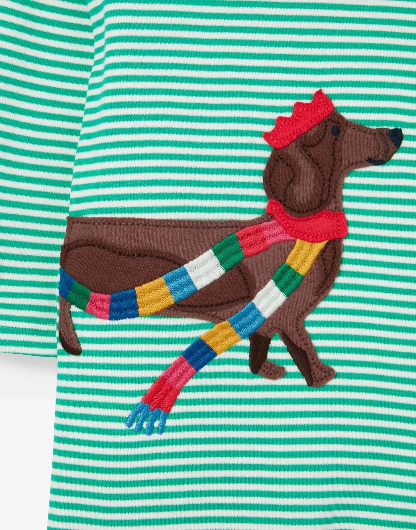 Winfield Organically Grown Cotton Artwork Romper - Greendog | Joules