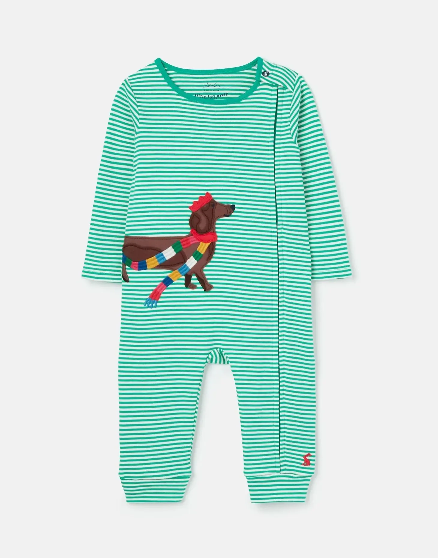 Winfield Organically Grown Cotton Artwork Romper - Greendog | Joules