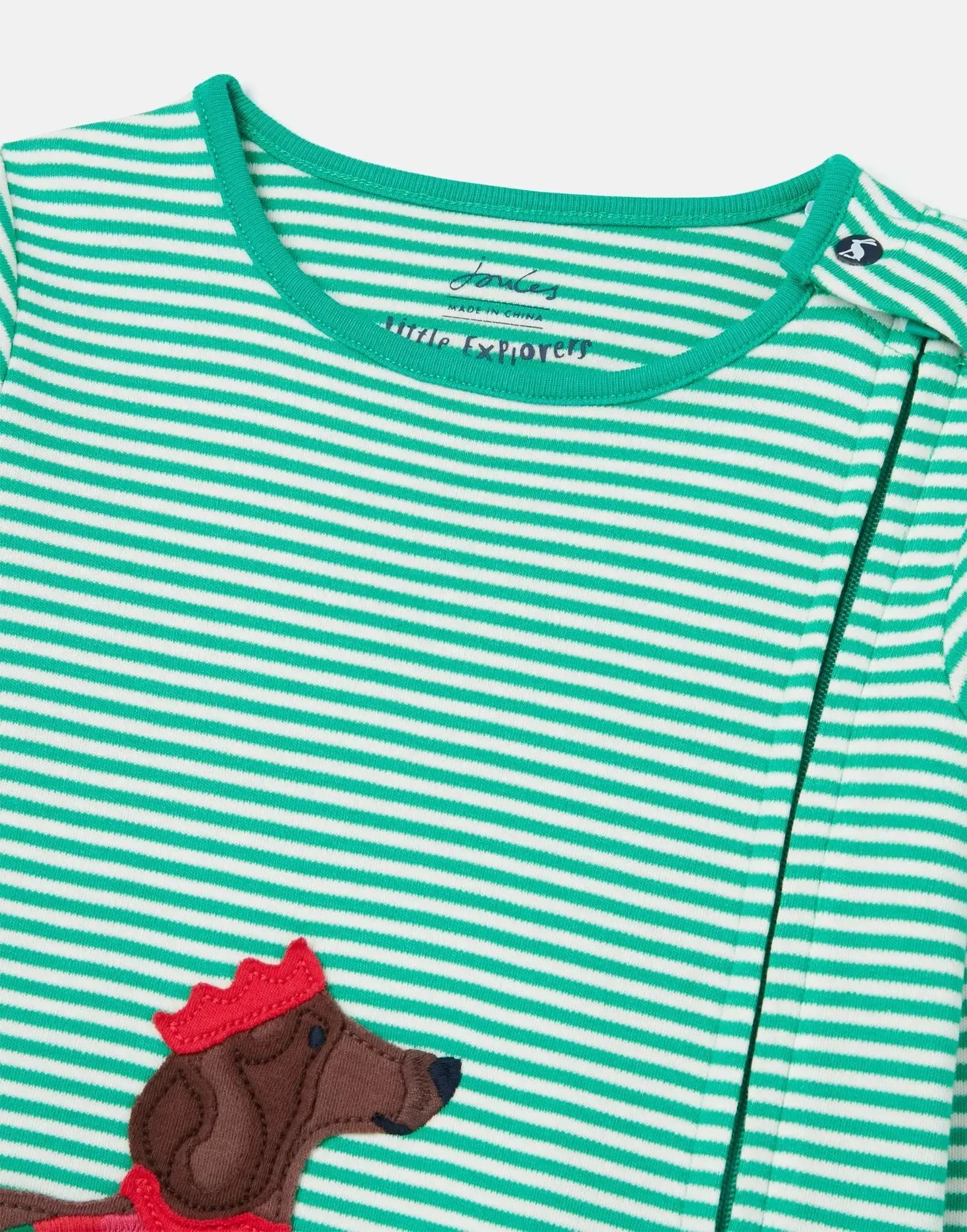 Winfield Organically Grown Cotton Artwork Romper - Greendog | Joules