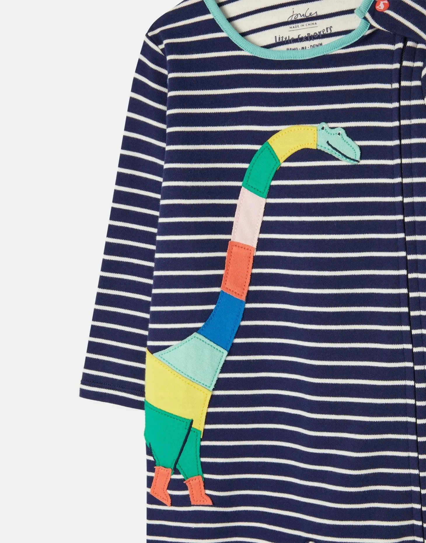 Winfield Organically Grown Cotton Artwork Romper - Navy | Joules