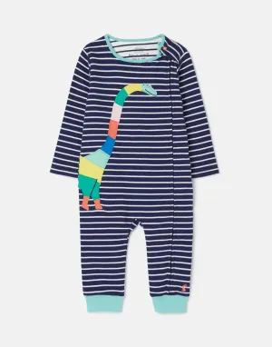 Winfield Organically Grown Cotton Artwork Romper - Navy | Joules